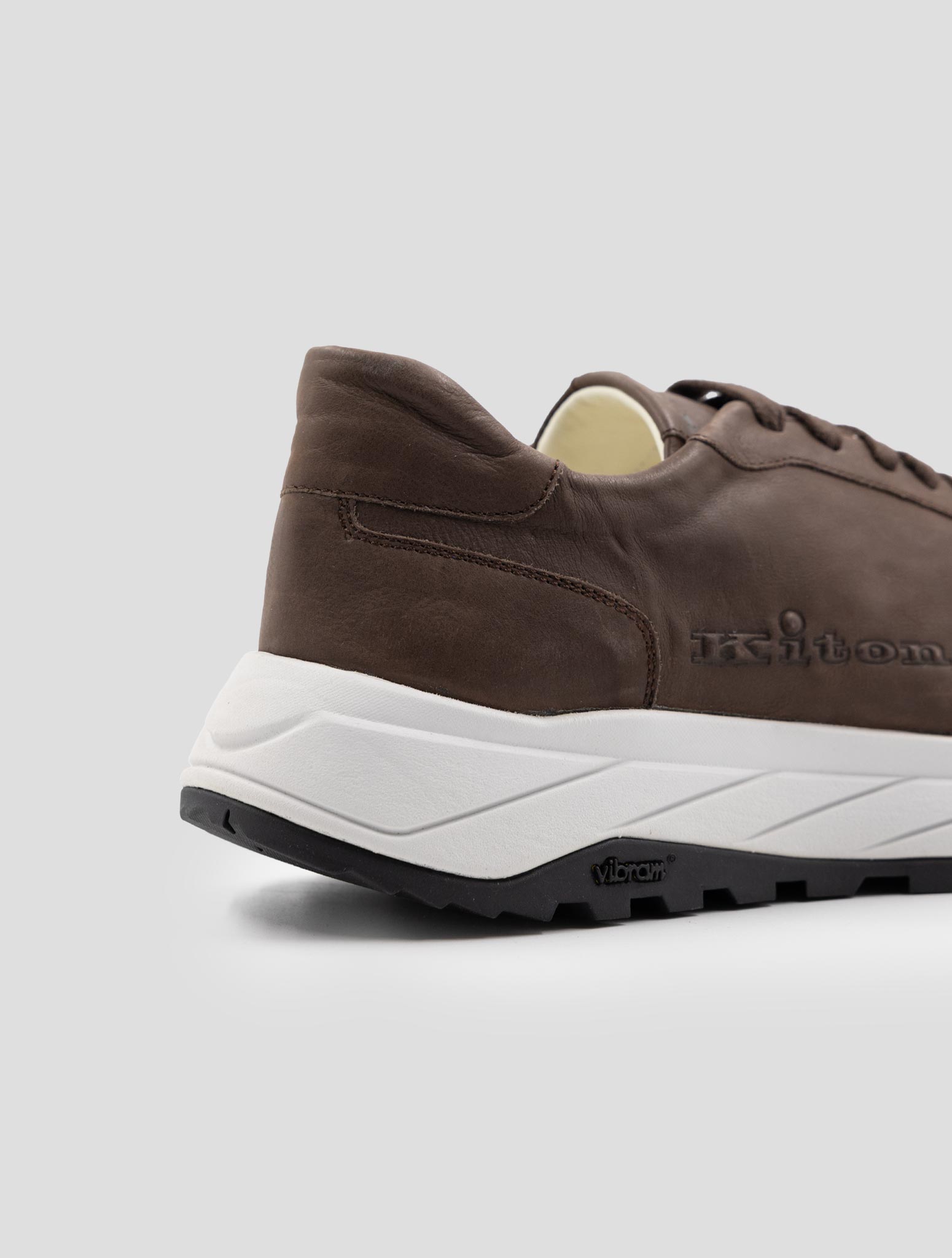 Kiton Brown Leather Sneakers