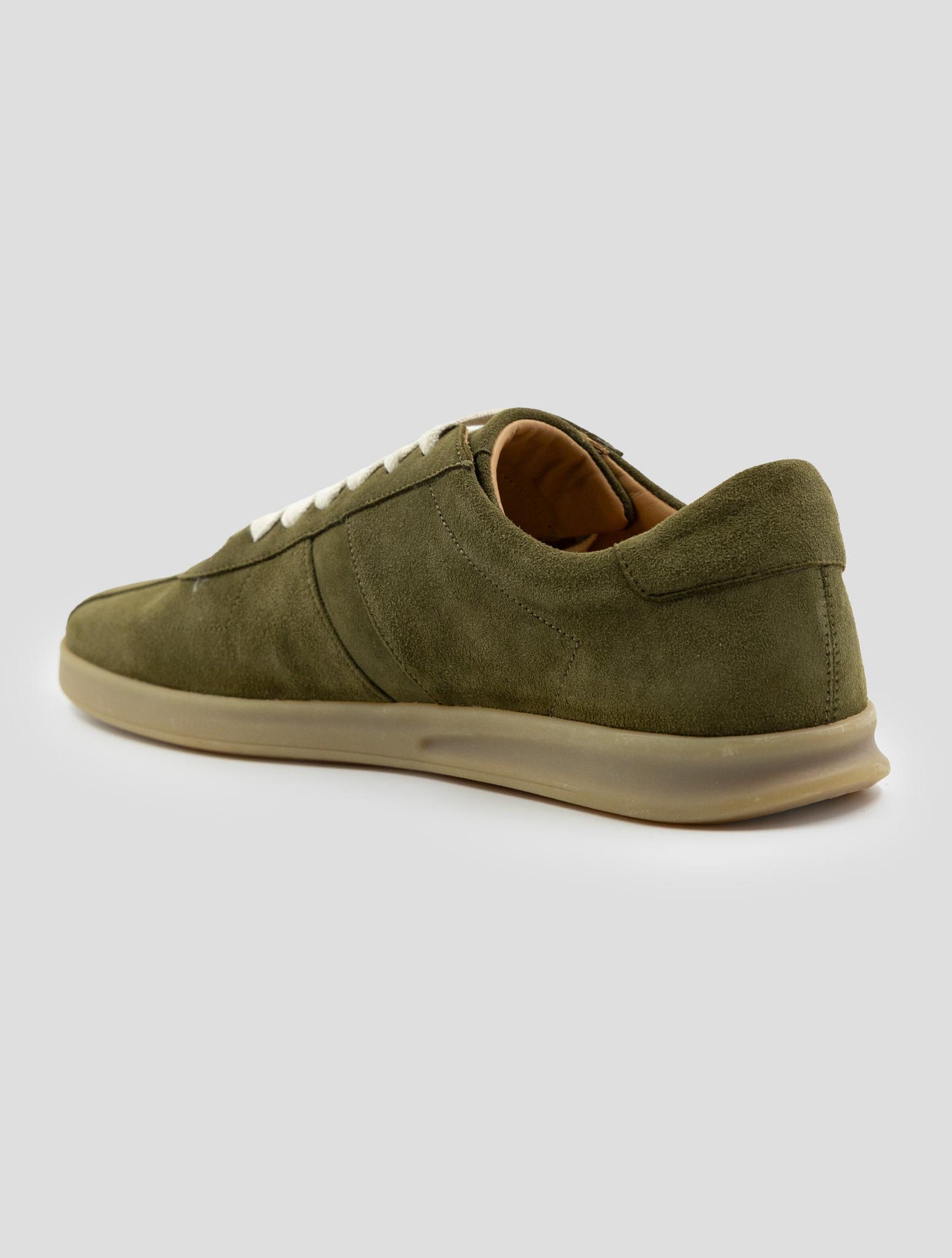 Kiton Green Leather Suede Sneakers