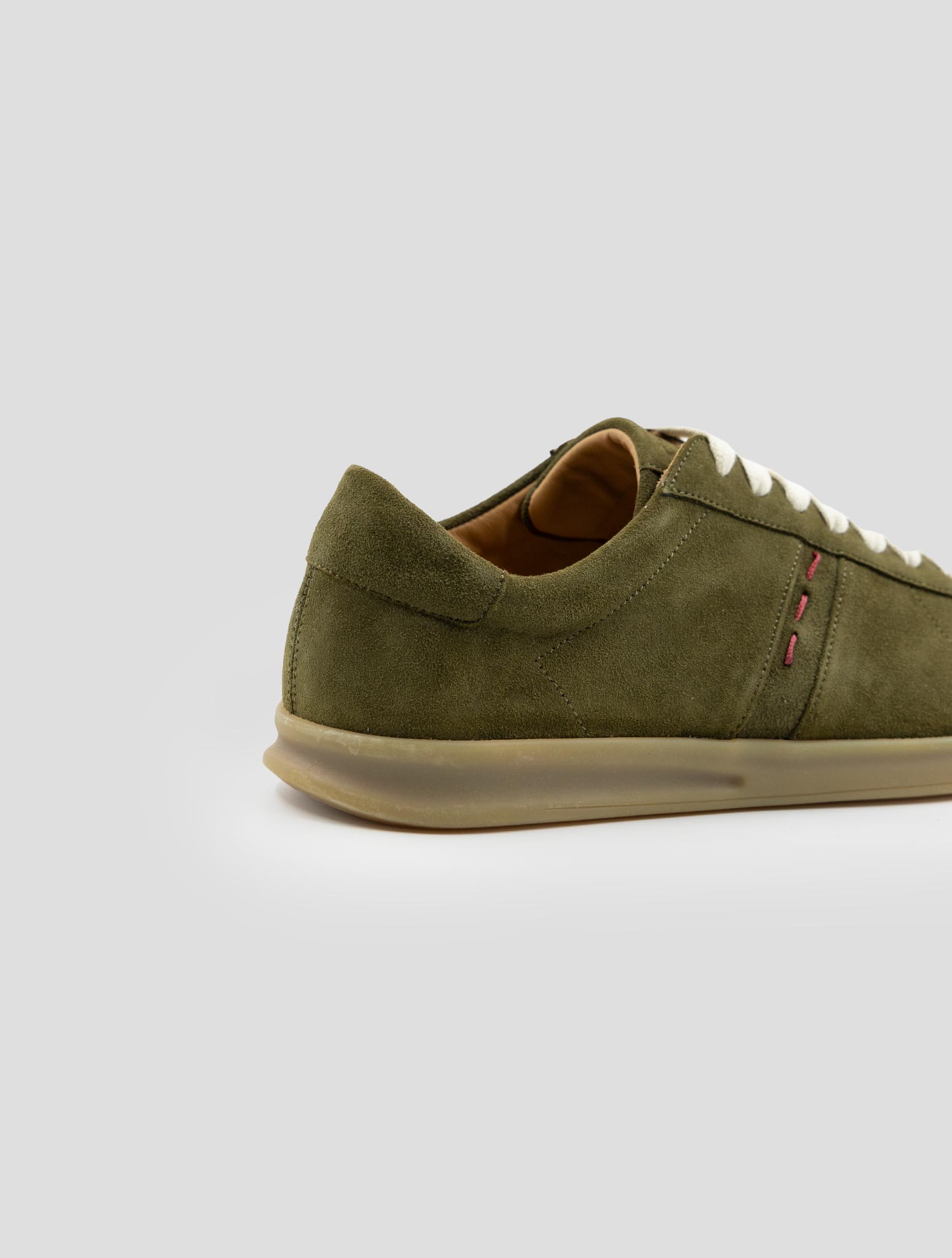 Kiton Green Leather Suede Sneakers