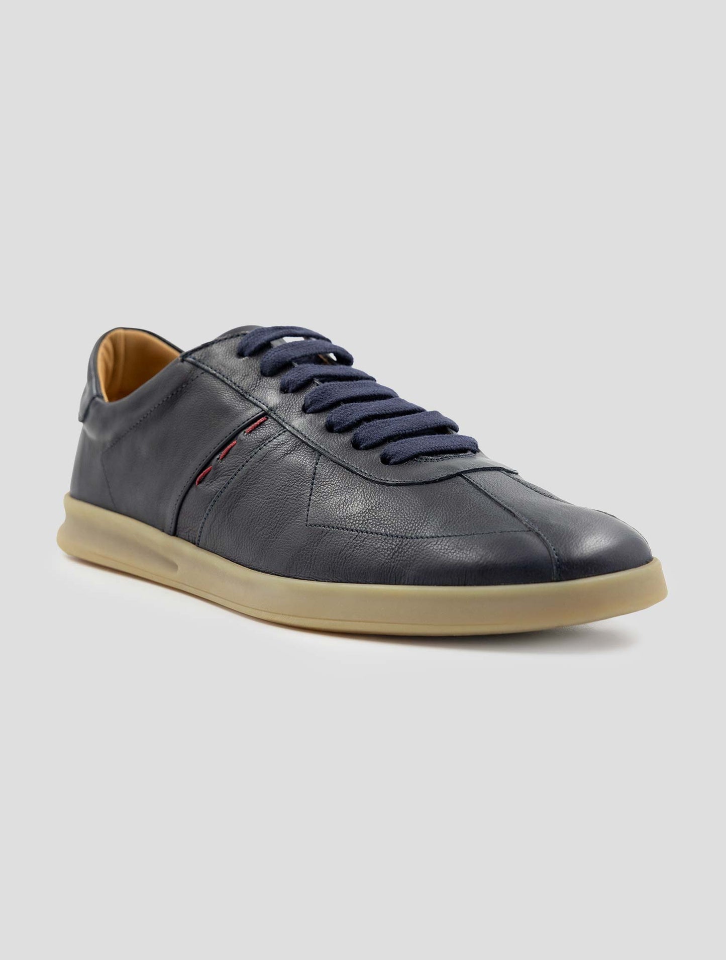 Kiton Blue Leather Sneakers