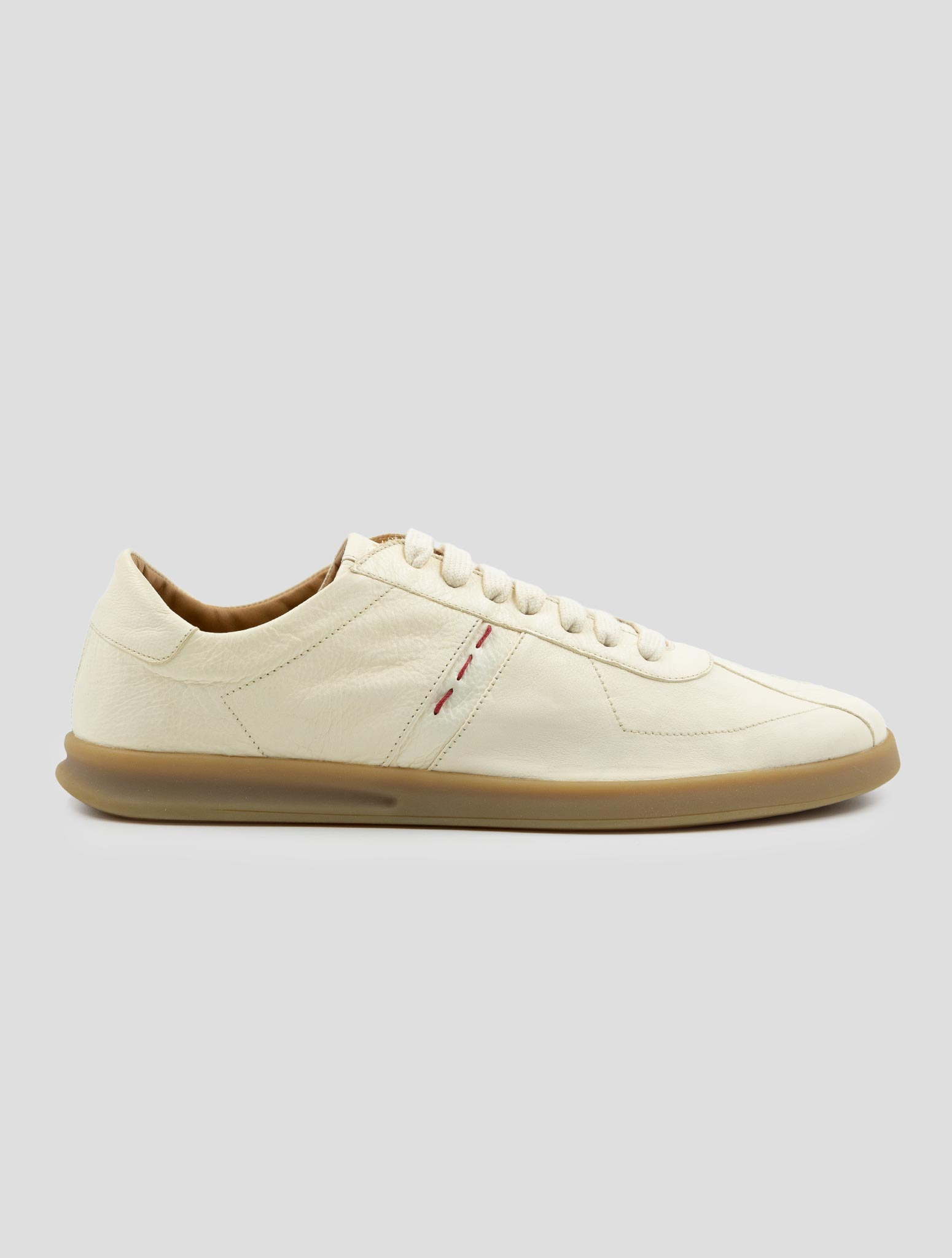 Kiton beige leather sneakers