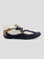 Kiton Blue White Leather Suede Cotton  Sneakers
