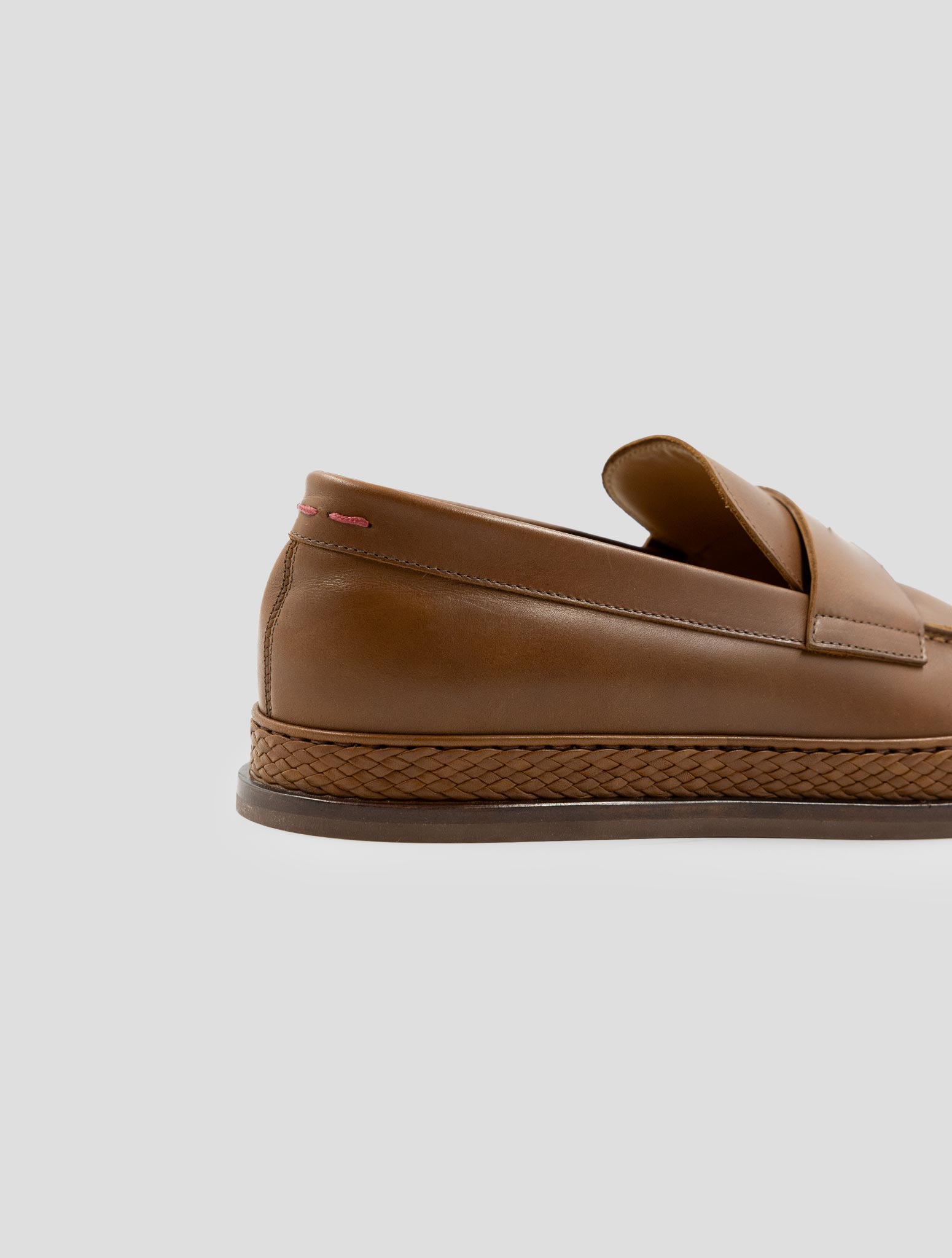Kiton Brown Leather Loafers
