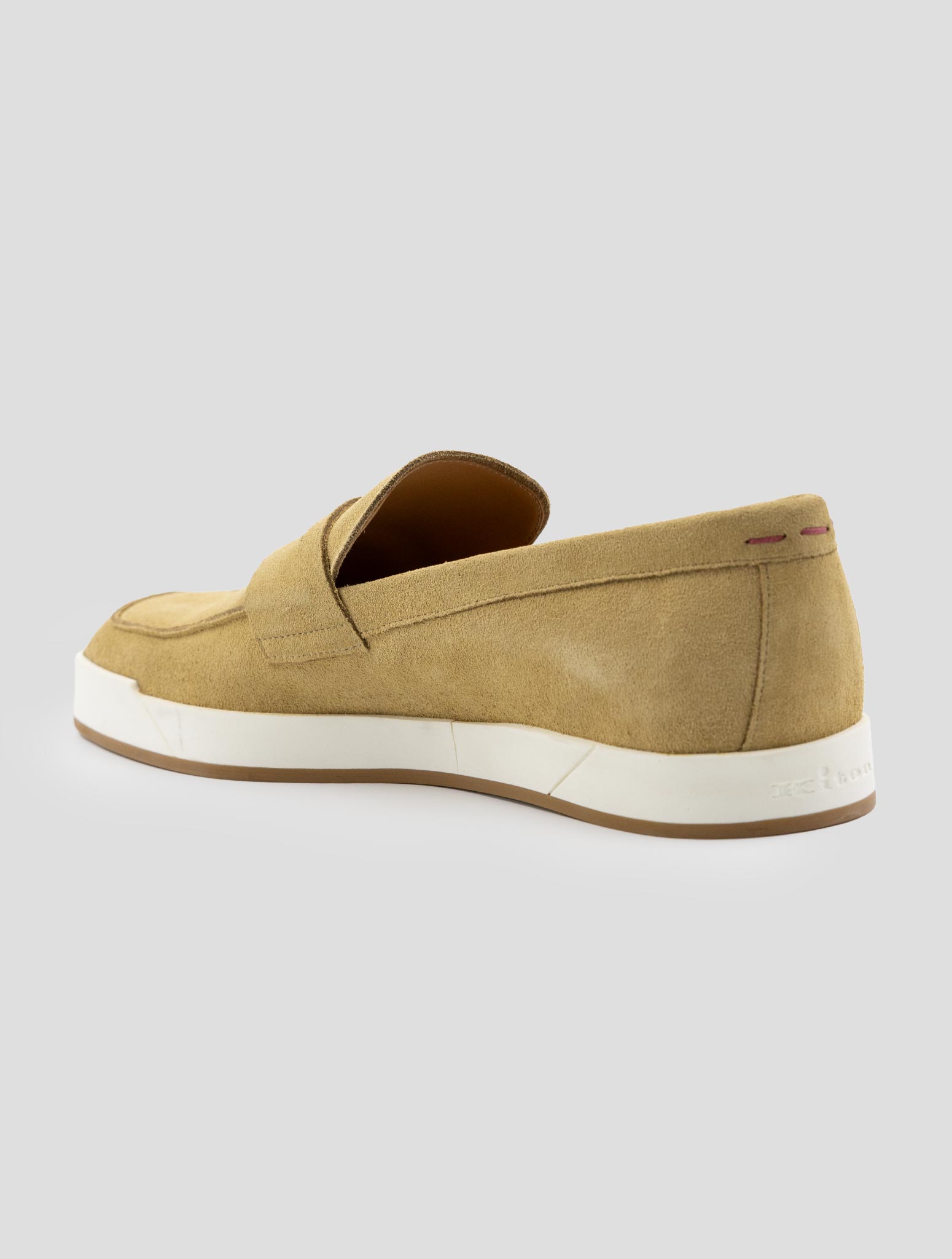 Kiton Beige Leather Suede Loafers
