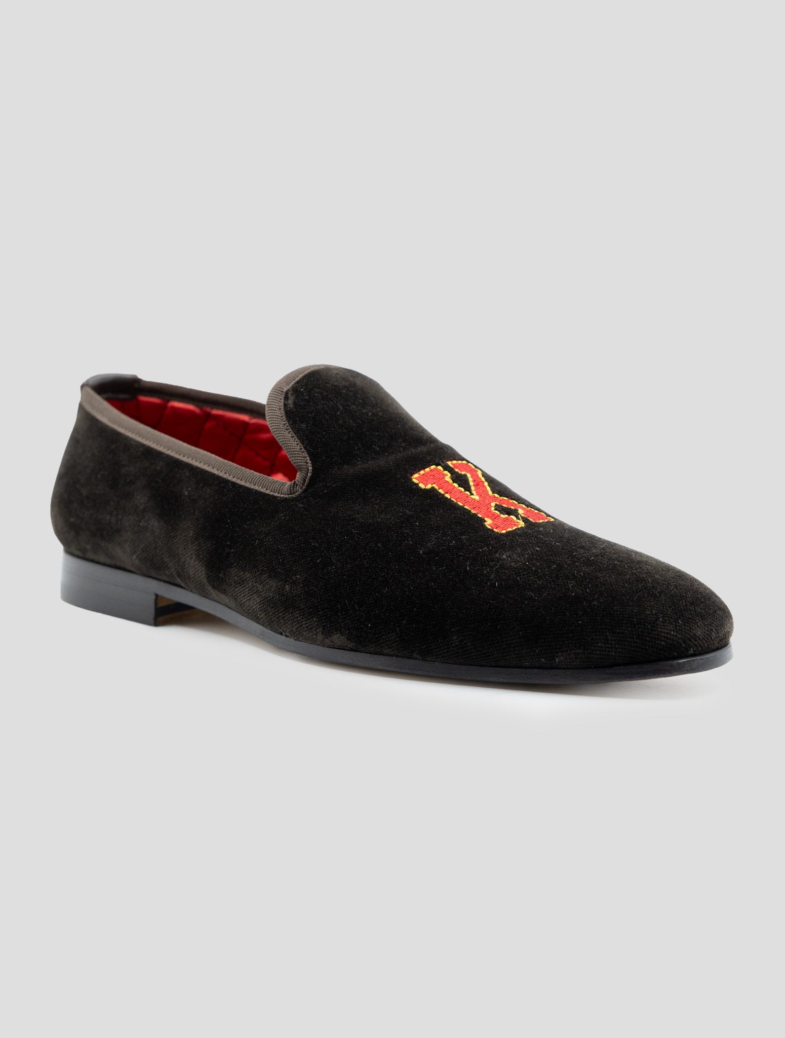 Kiton Brown Cotton Pl Loafers