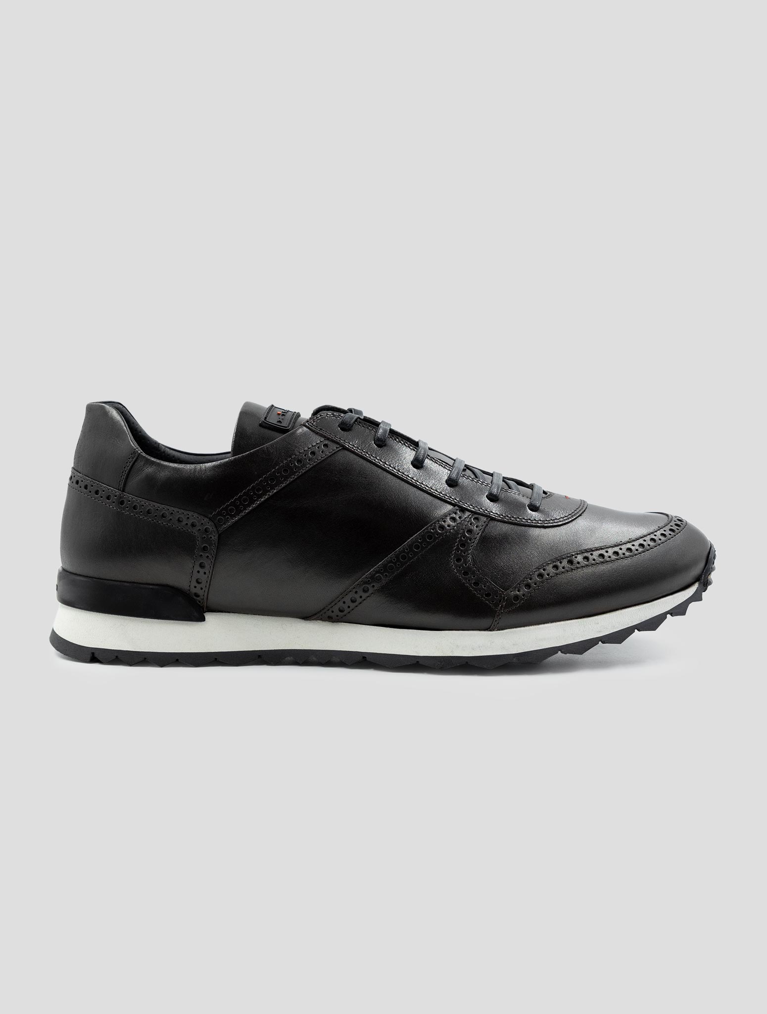 Kiton Brown Leather Sneakers