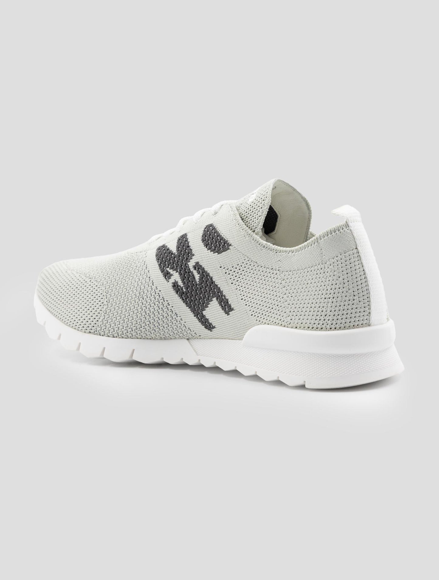 Kiton Gray Cotton Ea Sneakers