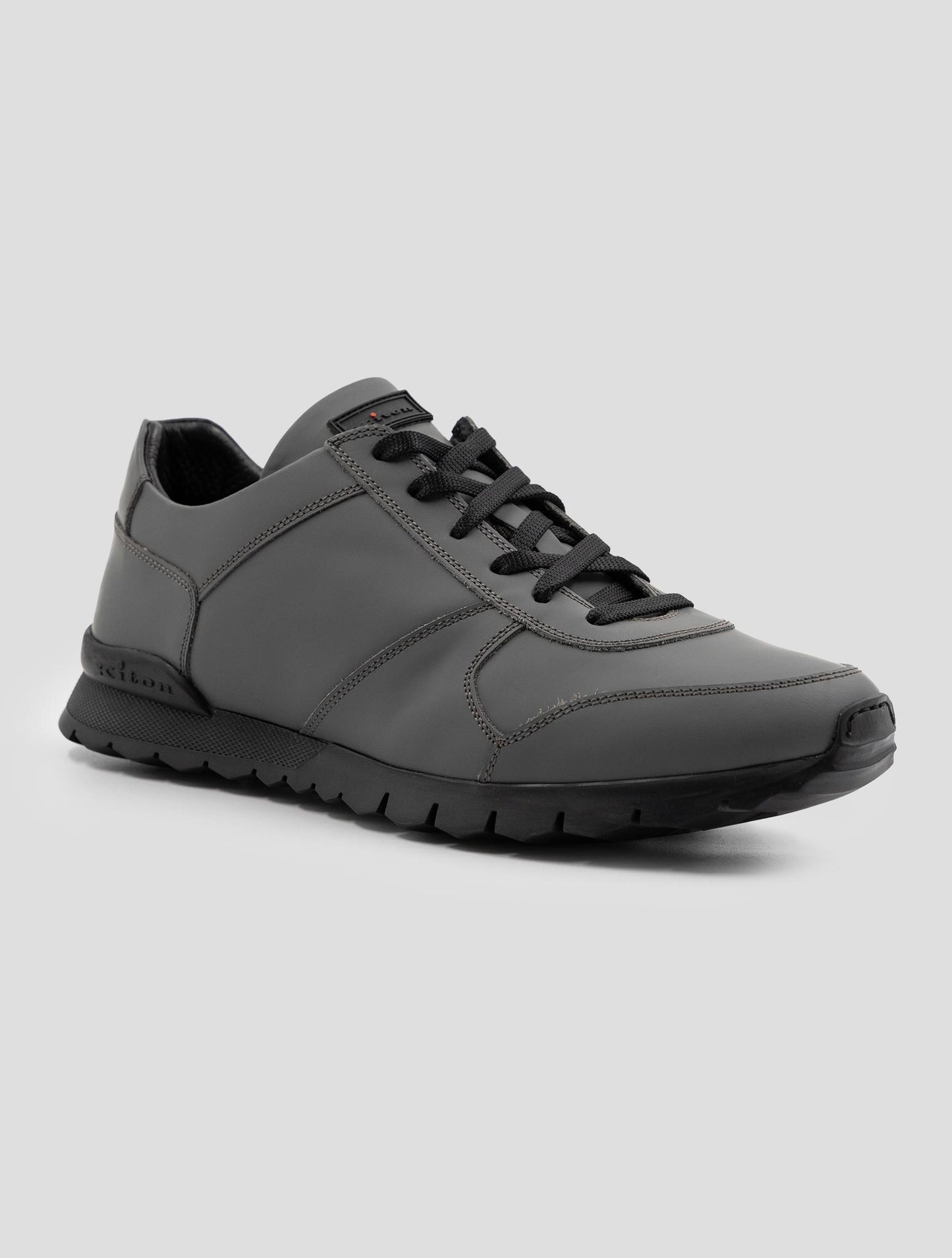 Kiton Green Leather Sneakers