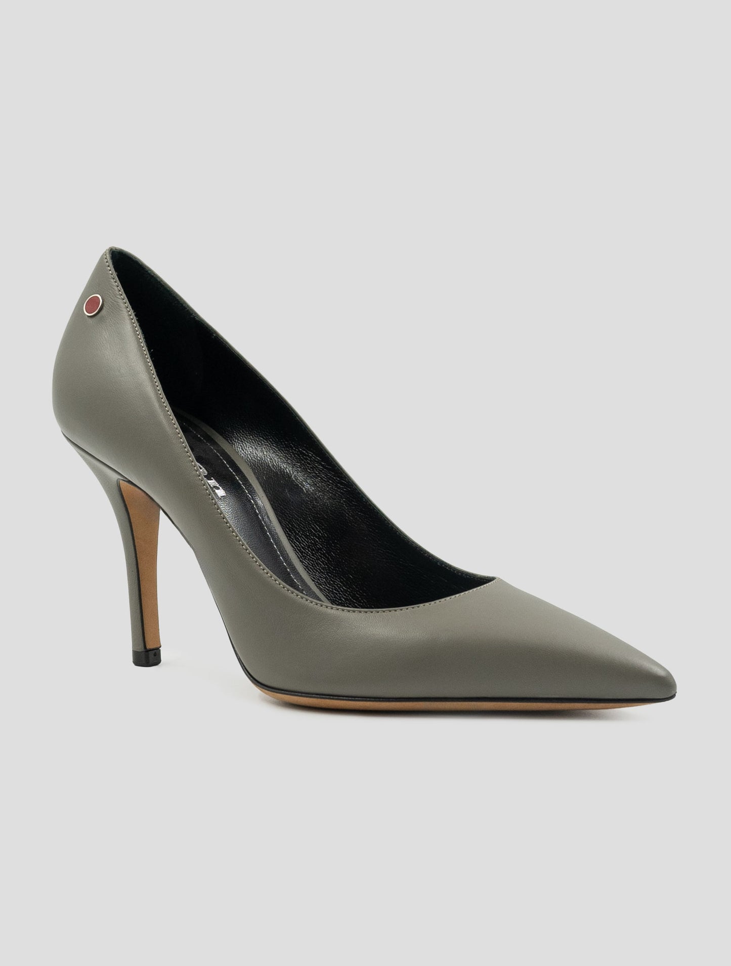 Kiton Taupe Leather Decollete