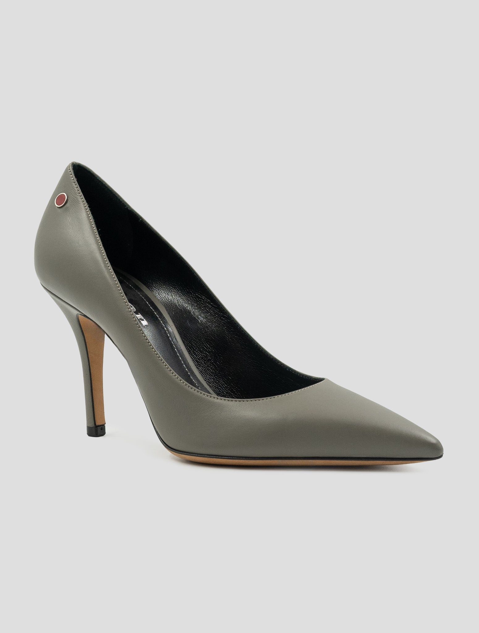 Kiton Taupe Leather Decollete