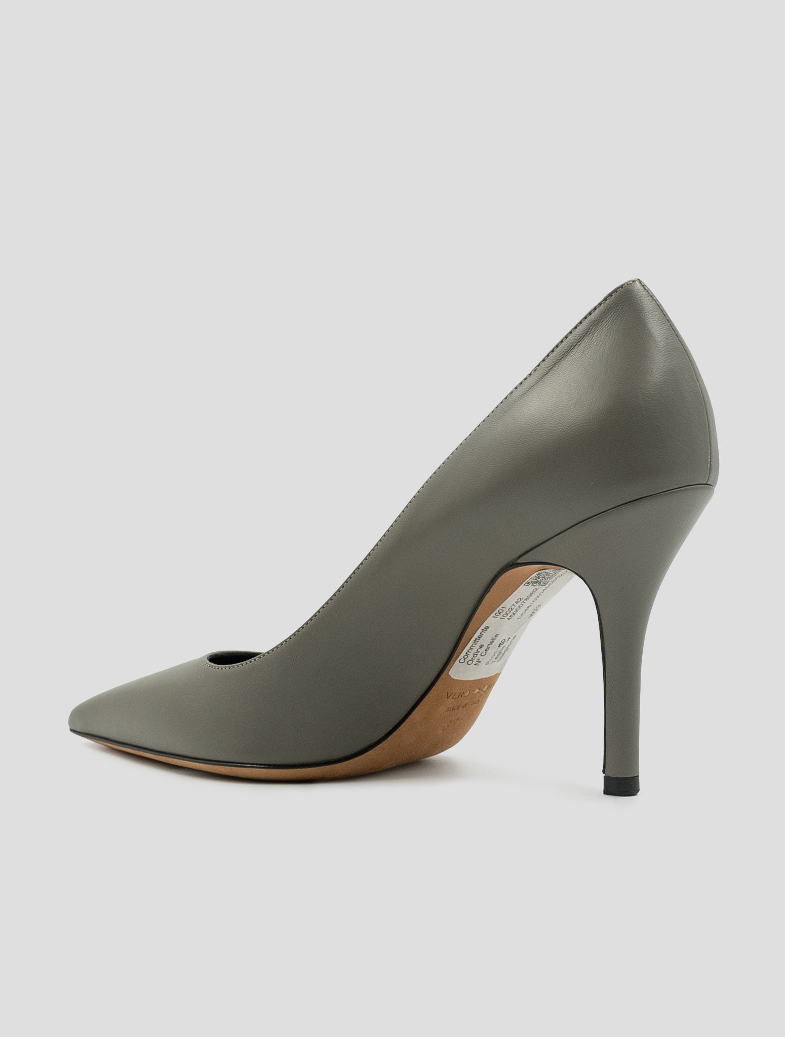 Kiton Taupe Leather Decollete