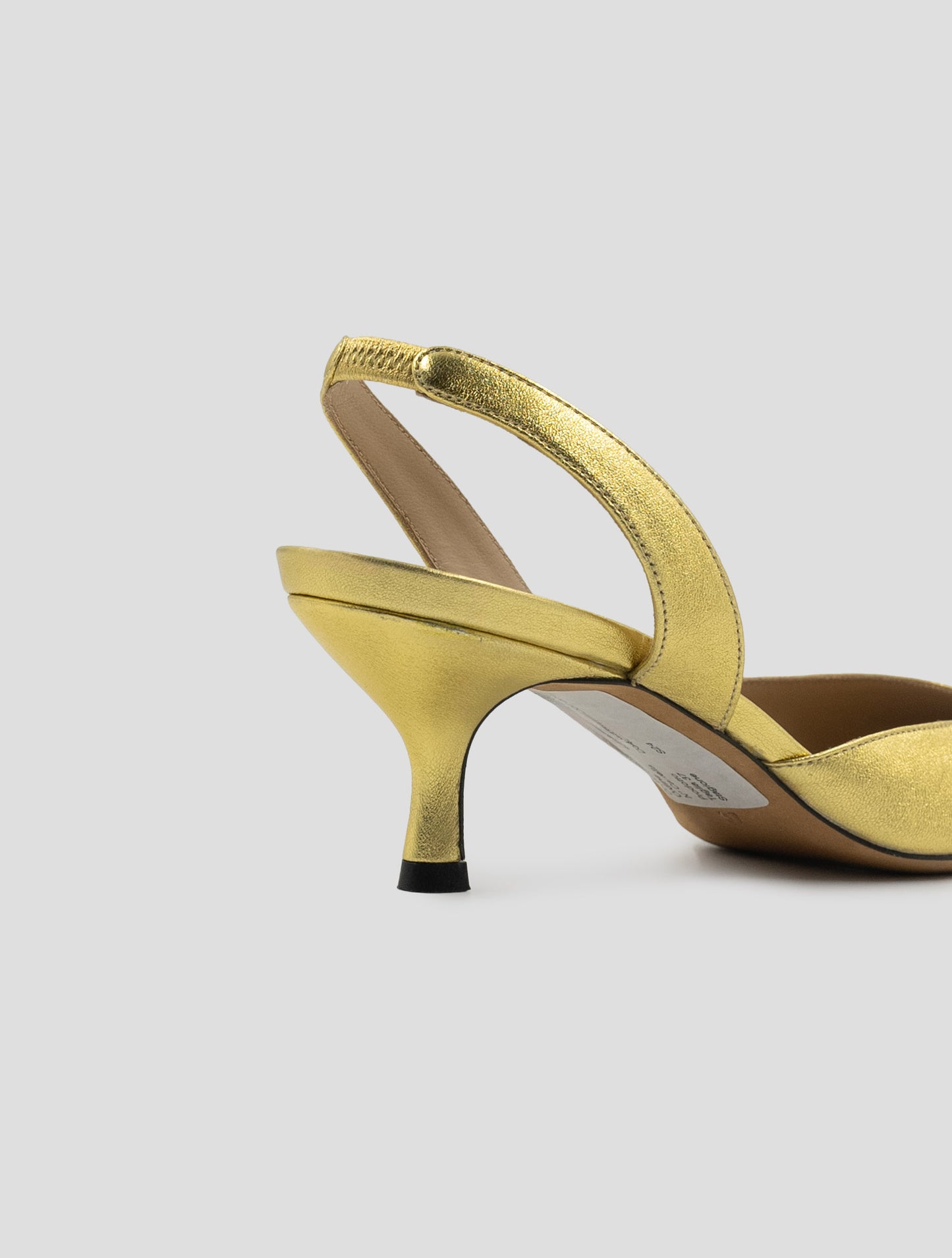 Kiton Gold Leather Slingbacks
