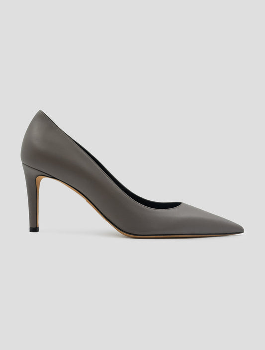 Kiton Taupe Leather Decollete