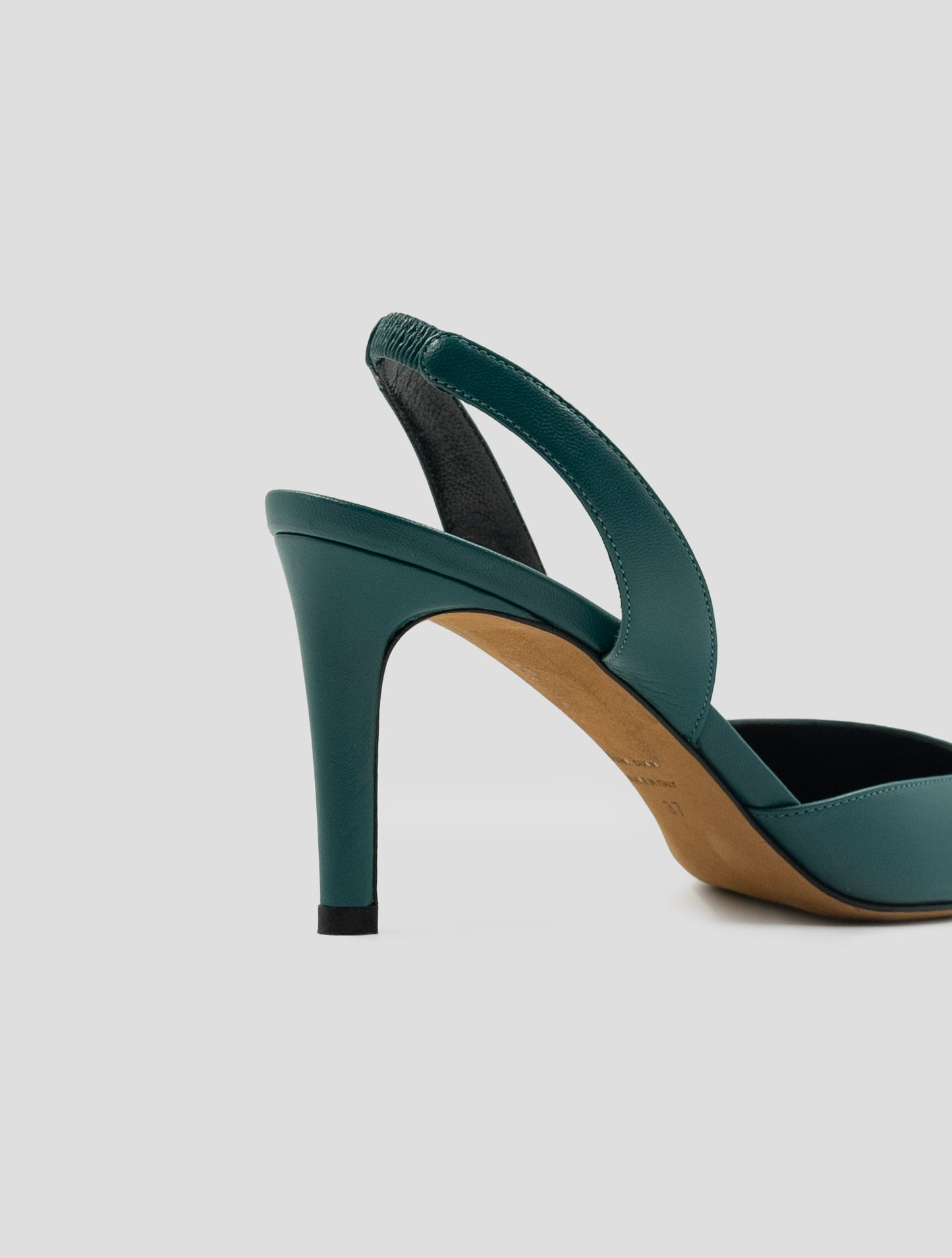 Kiton Green Leather Slingbacks