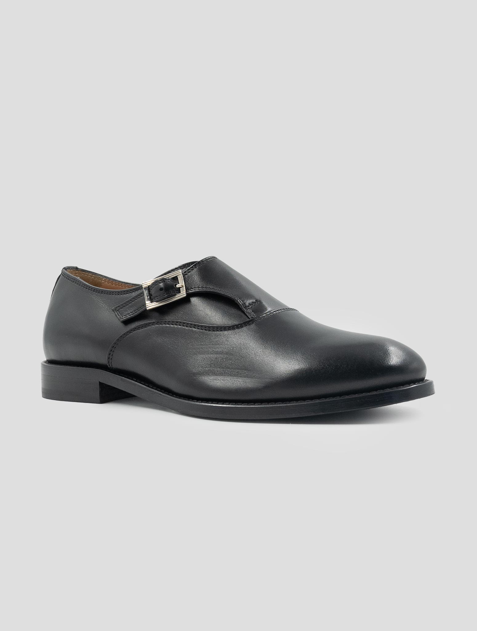 Kiton Black Leather Dress Shoes