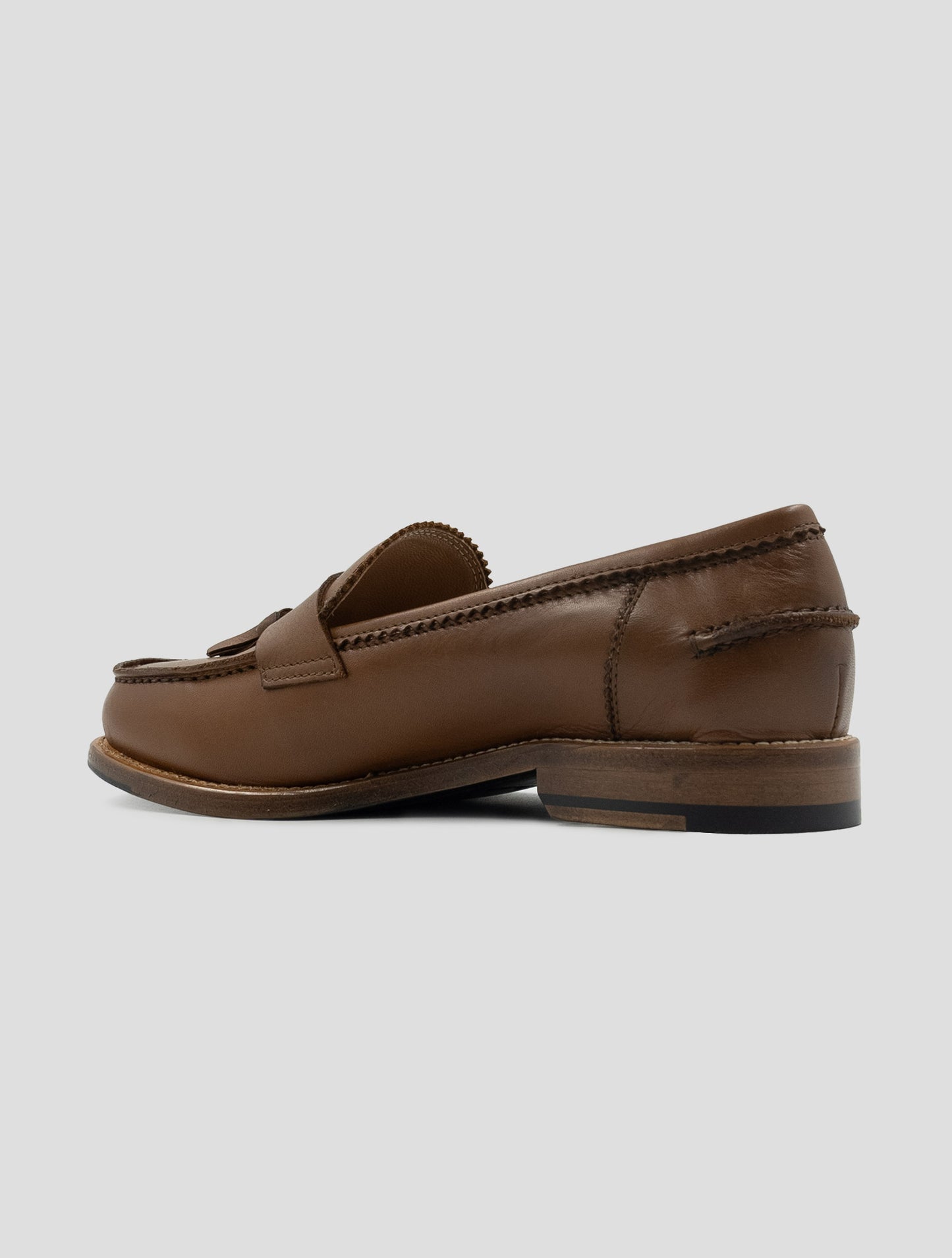 Kiton Brown Leather Loafers