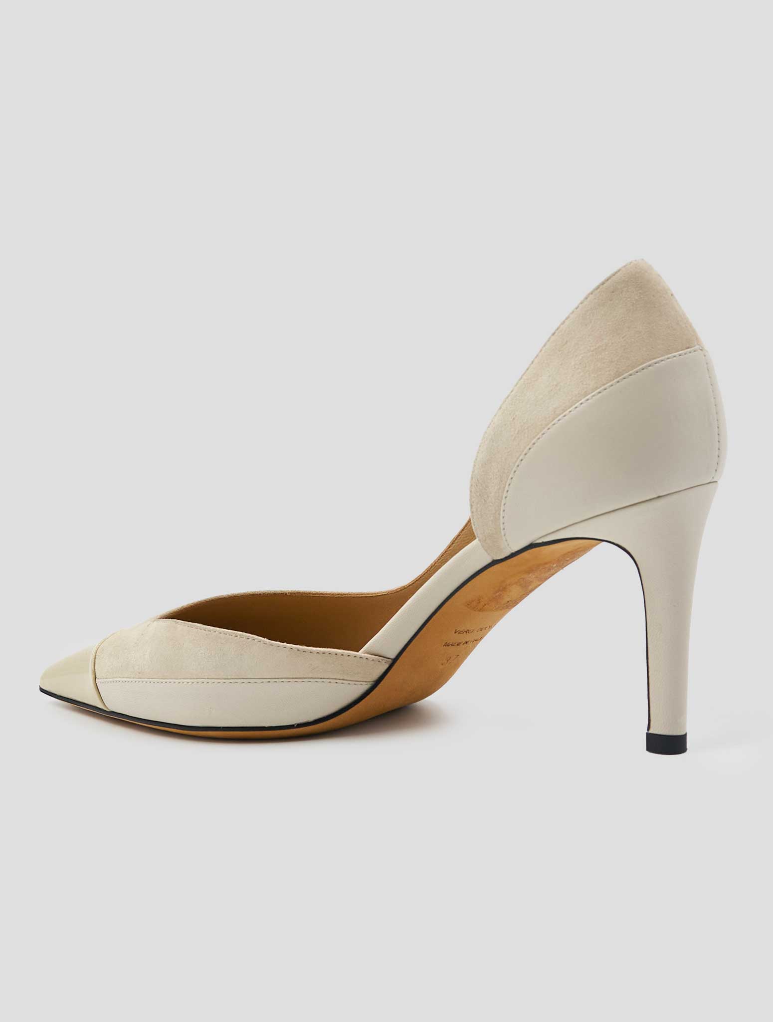 Kiton Beige Leather Suede Leather Decollete