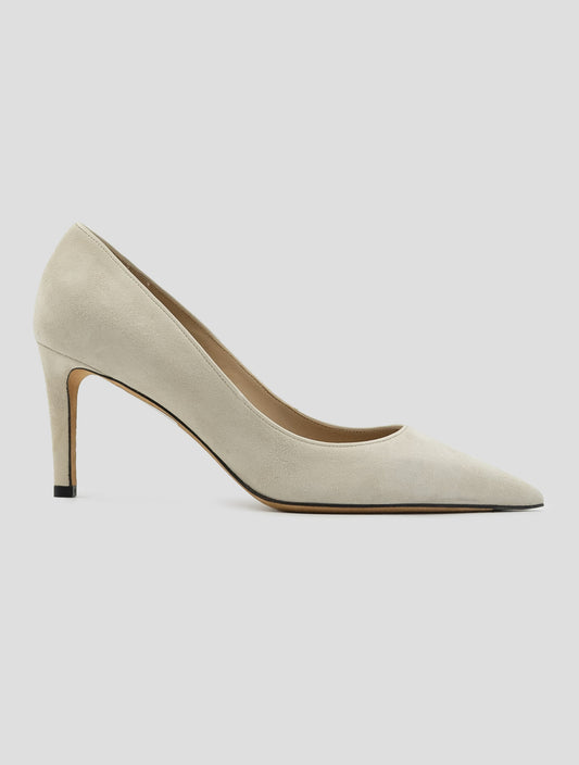 Kiton Beige Leather Suede Decollete