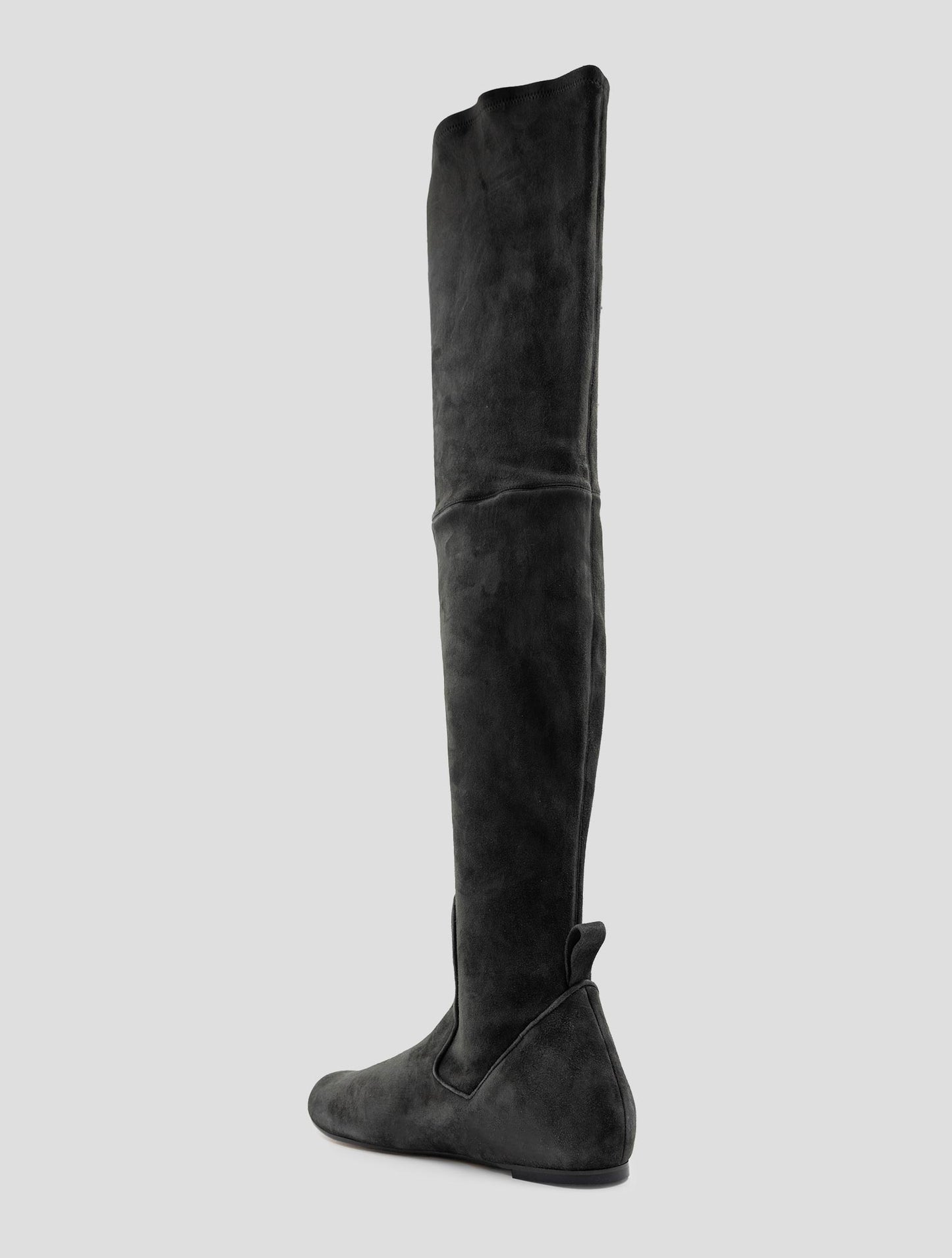 Kiton Gray Leather Suede Boots
