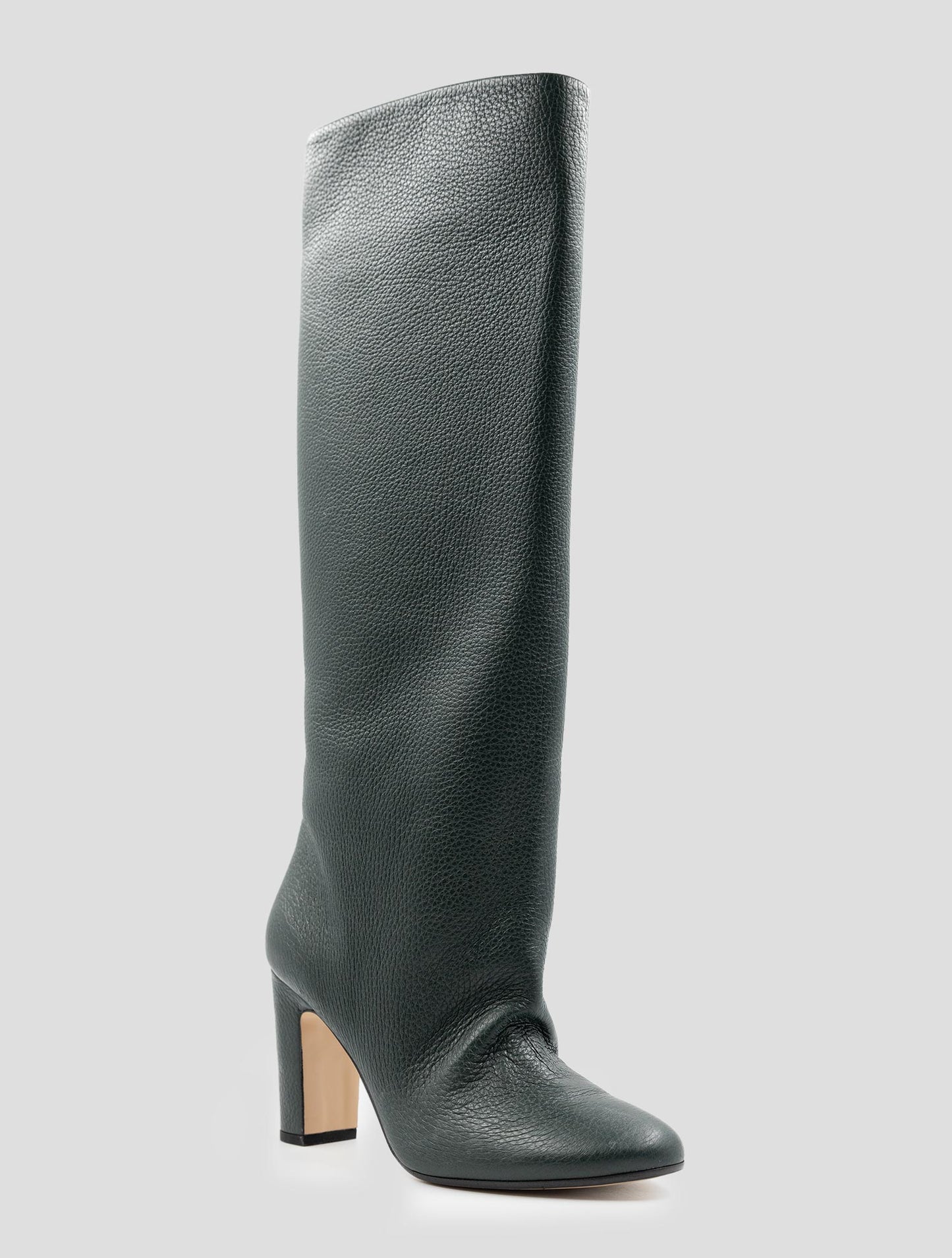 Kiton Green Leather Dress Boots