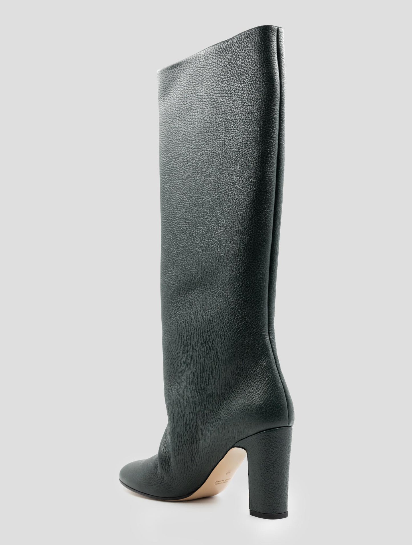 Kiton Green Leather Dress Boots