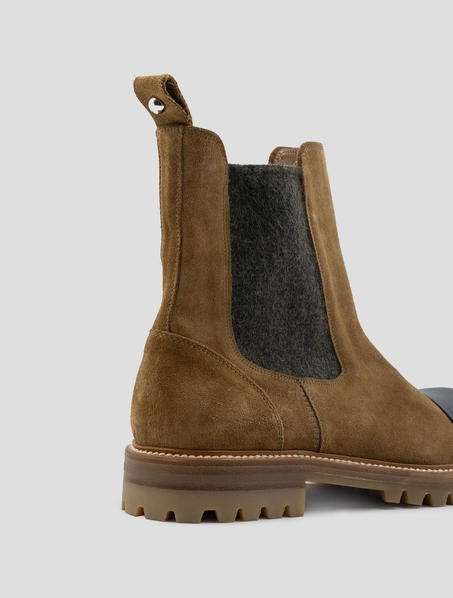 Kiton Brown Leather Suede Leather Boots