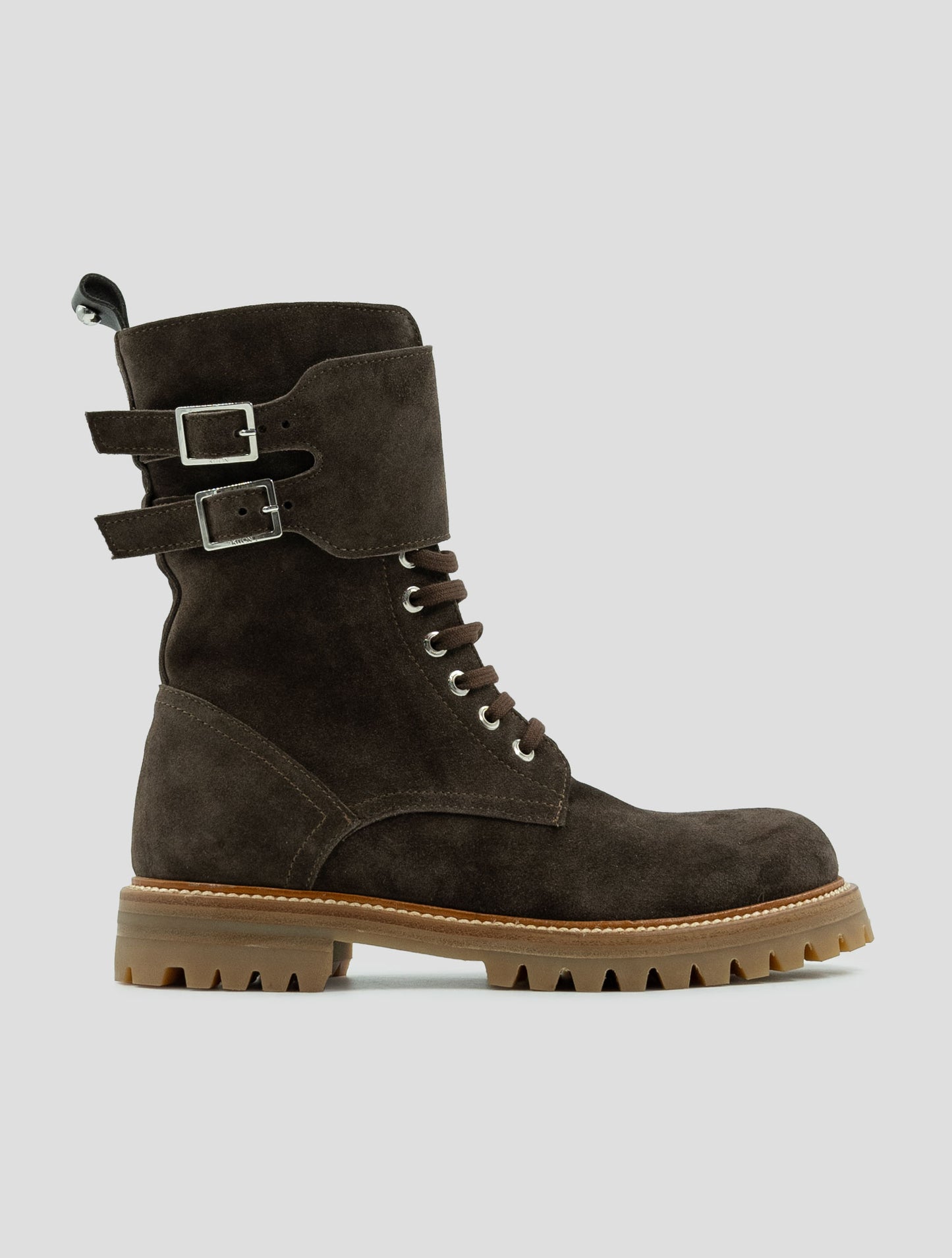 Kiton Brown Leather Suede With Fur Boots