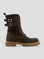 Kiton Brown Leather Suede With Fur Boots
