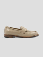 Kiton Beige Leather Loafers