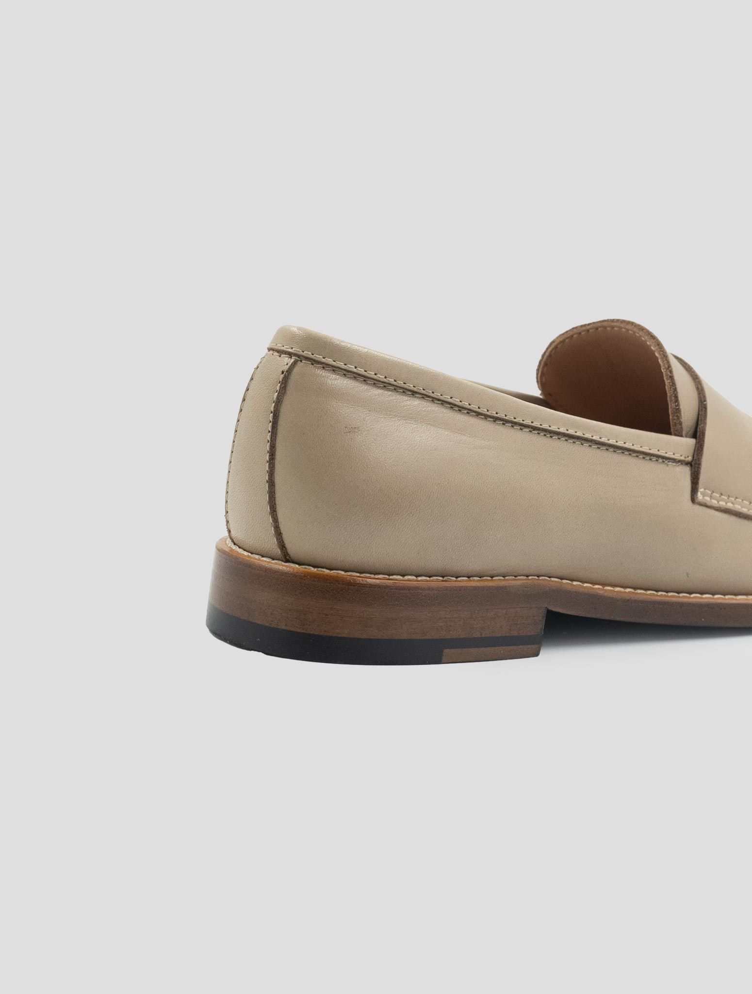 Kiton Beige Leather Loafers