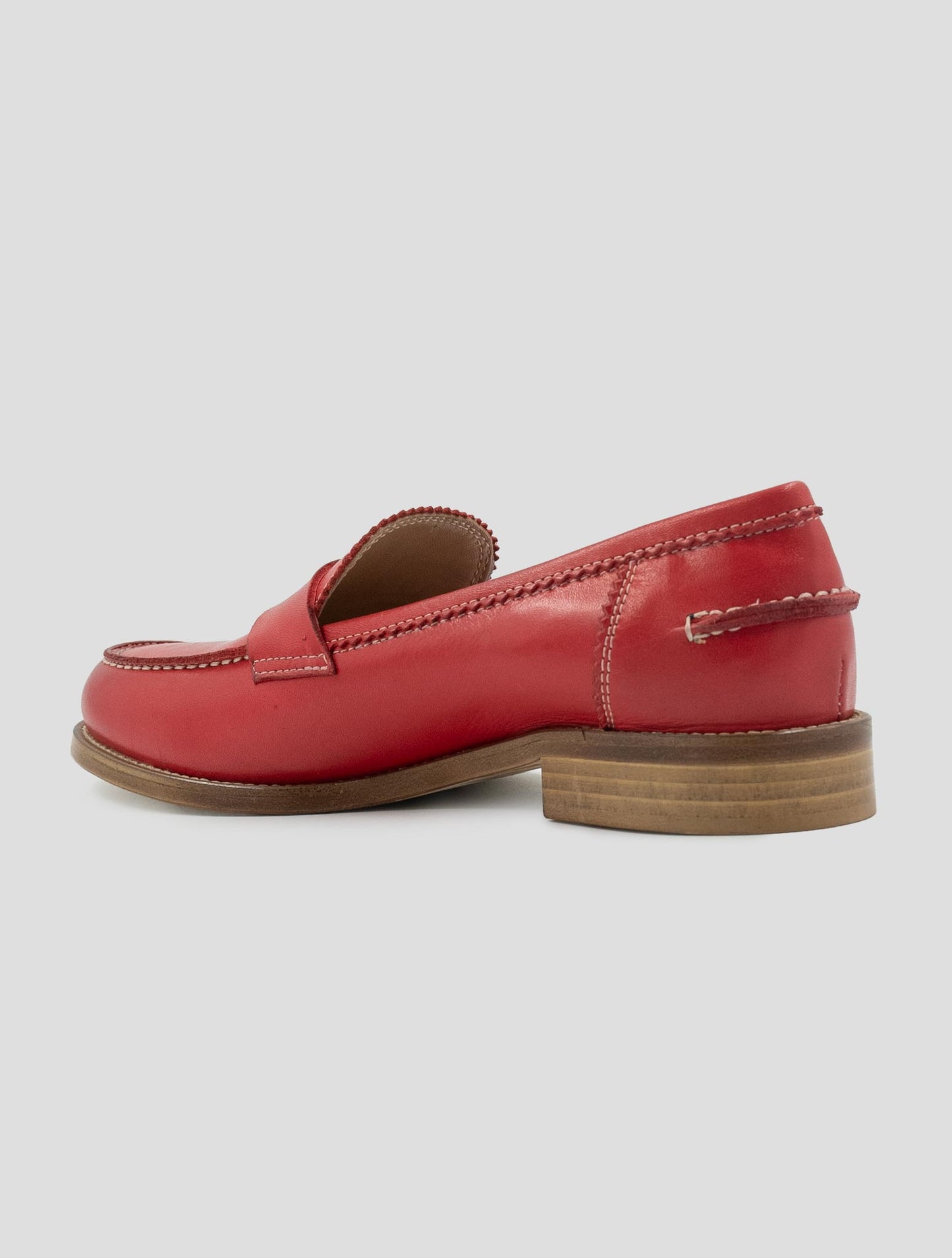 Kiton Red Leather Loafers