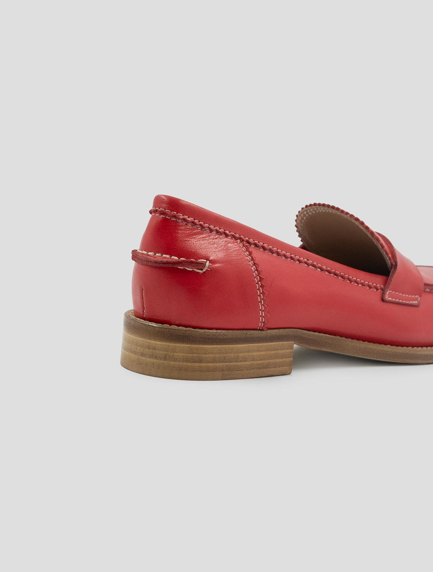Kiton Red Leather Loafers