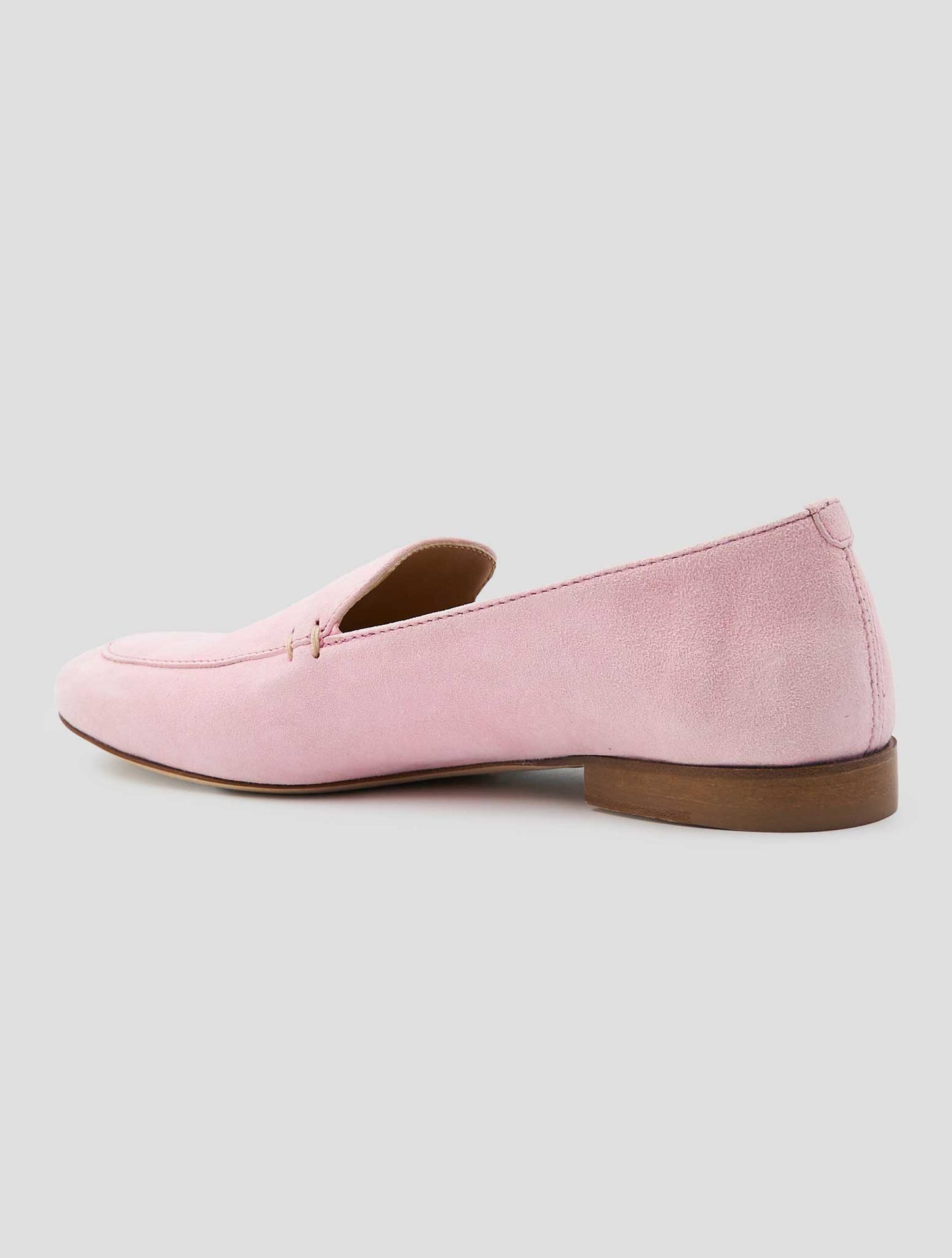 Kiton Pink Leather Suede Loafers