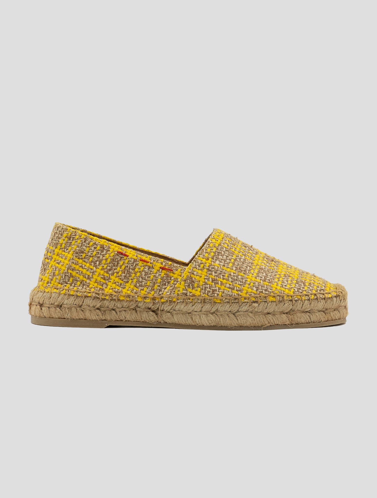 Kiton Yellow Beige Linen Viscose Espadrillas