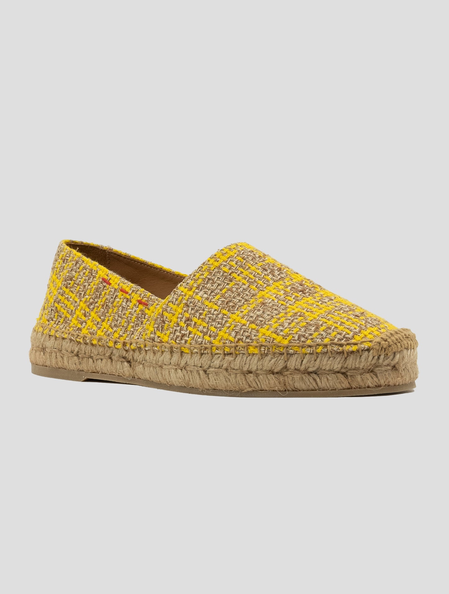 Kiton Yellow Beige Linen Viscose Espadrillas