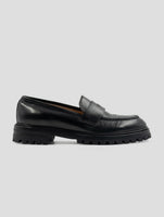 Kiton Black Leather Loafers