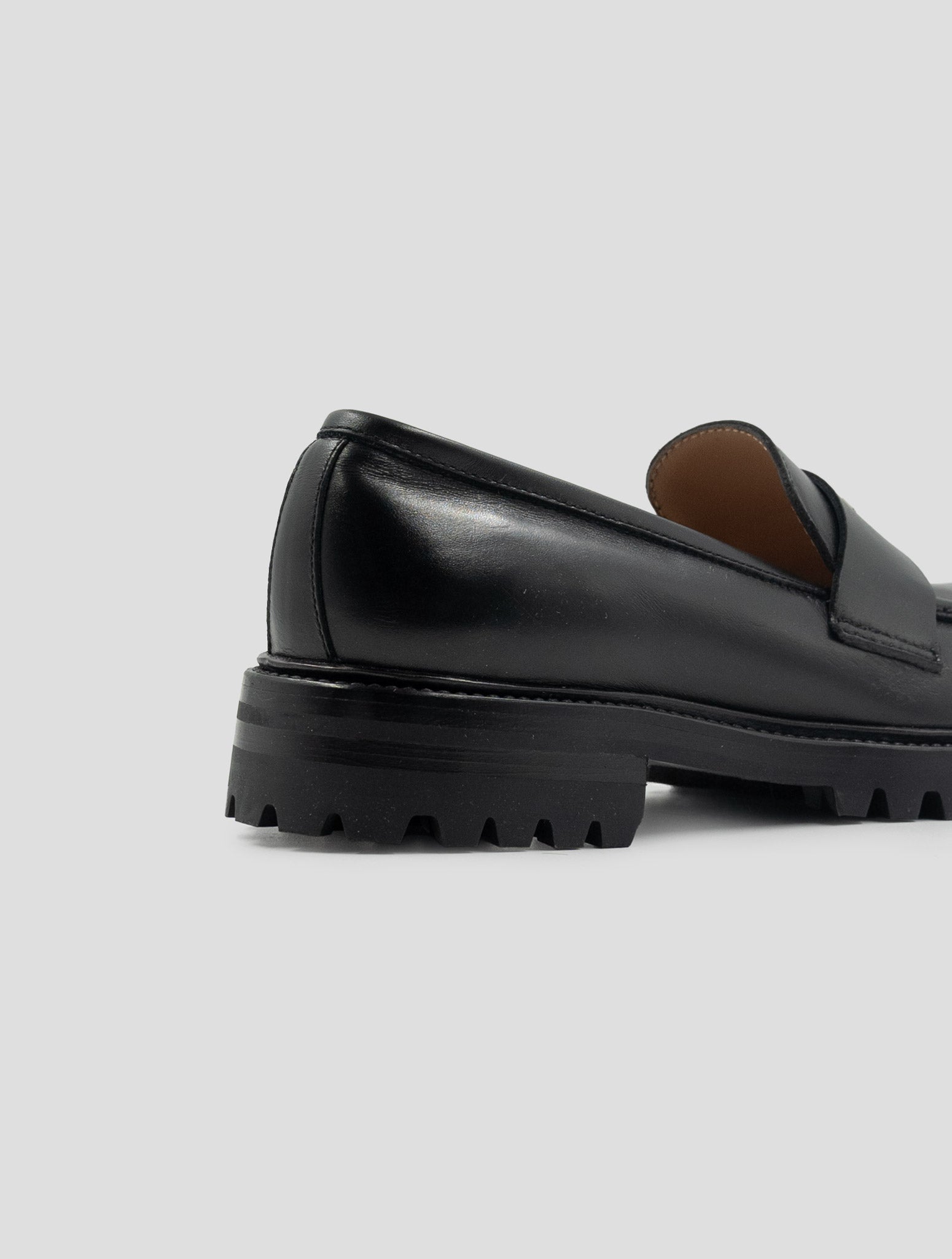 Kiton Black Leather Loafers
