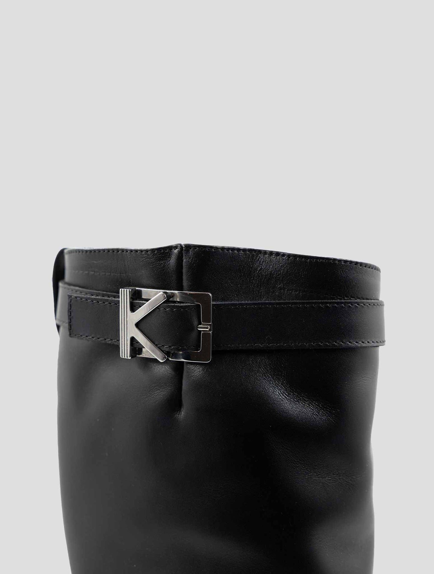 Kiton Black Leather With Fur Boots