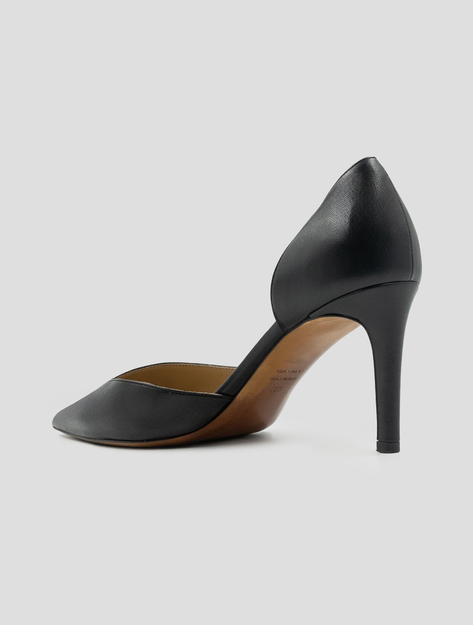Kiton Black Leather Decollete