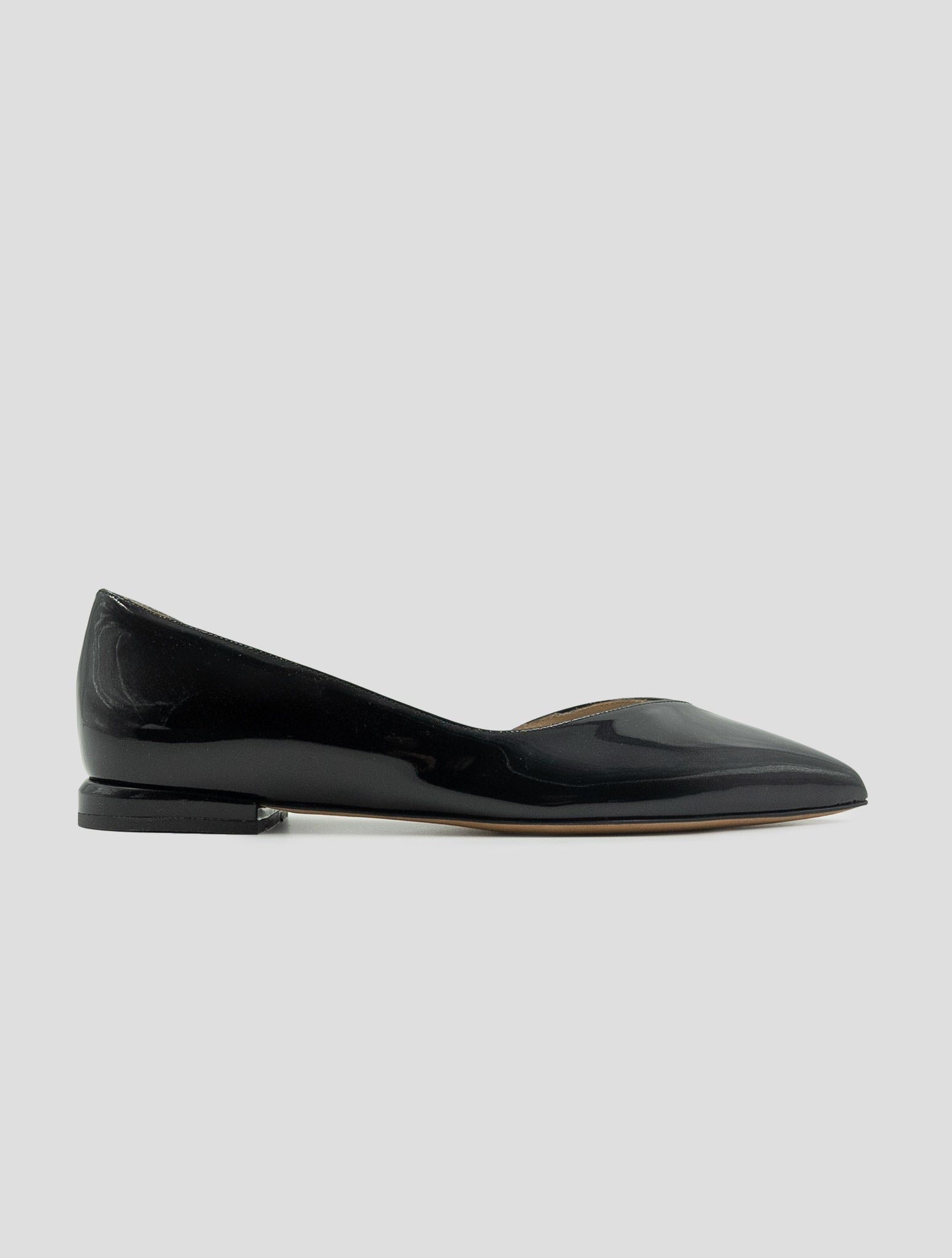 Kiton Black Leather Ballerina