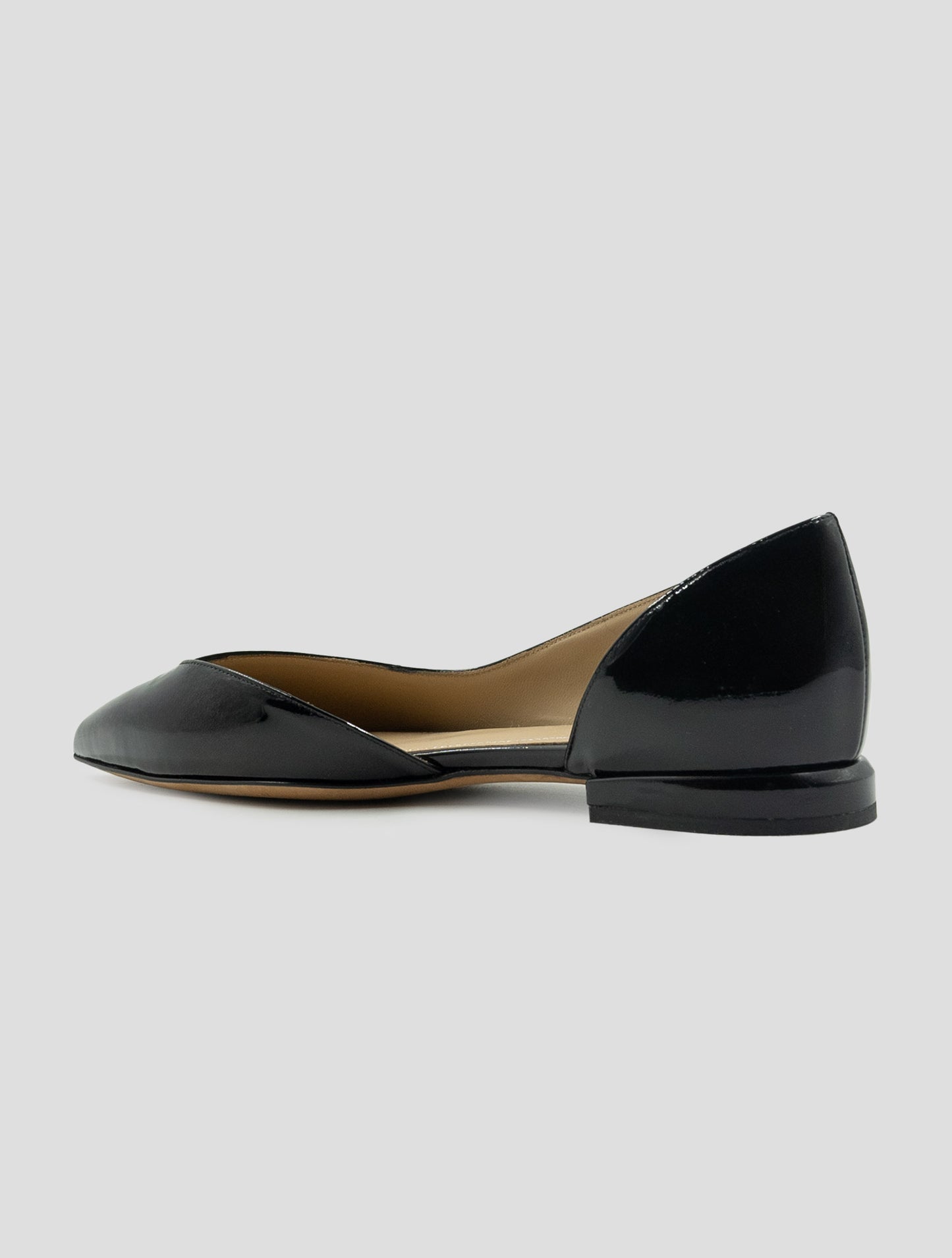 Kiton Black Leather Ballerina