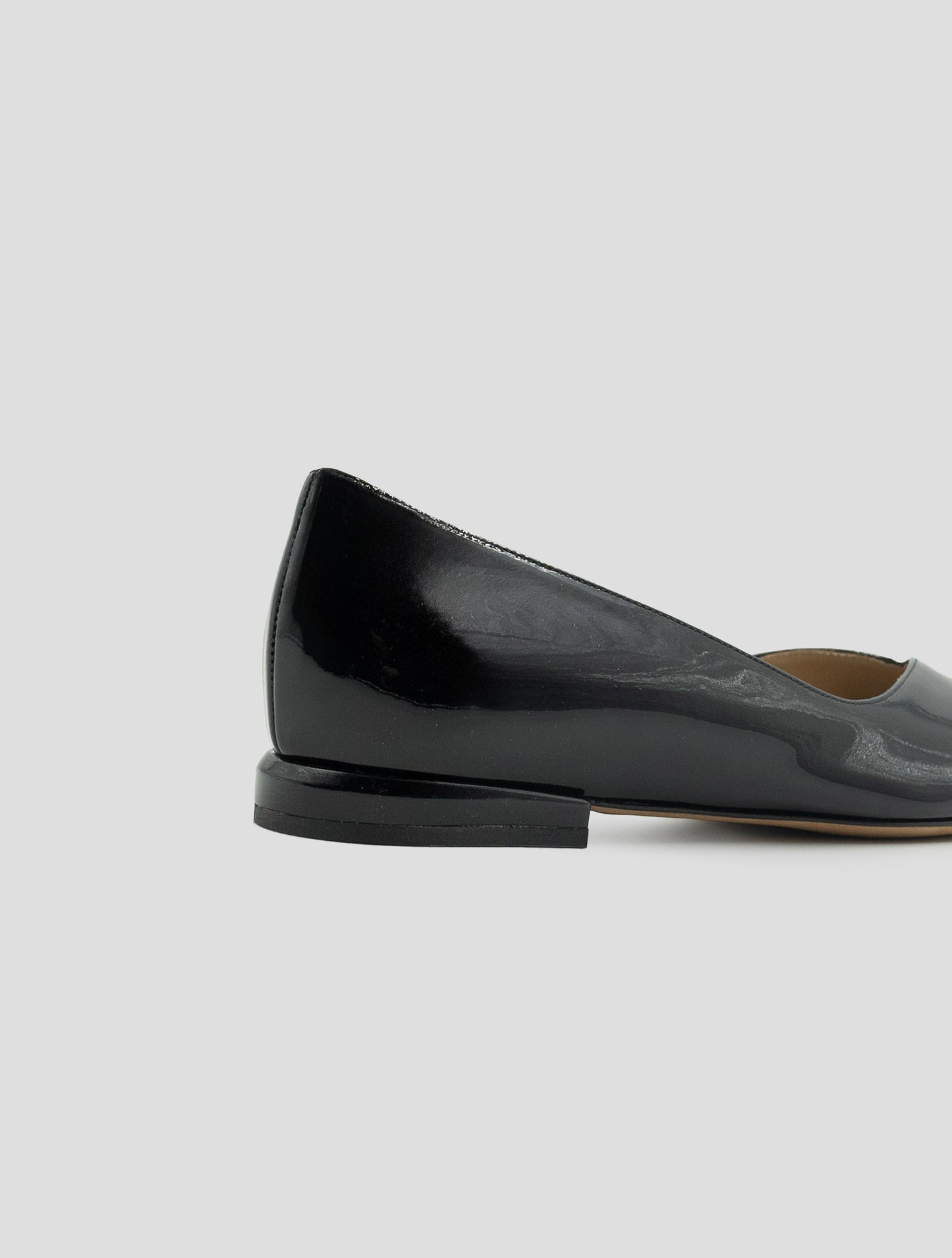 Kiton Black Leather Ballerina