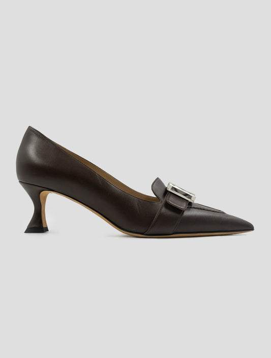 Kiton Brown Leather Decollete