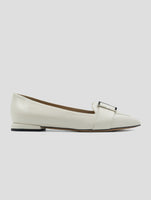 Kiton Beige Leather Ballerina