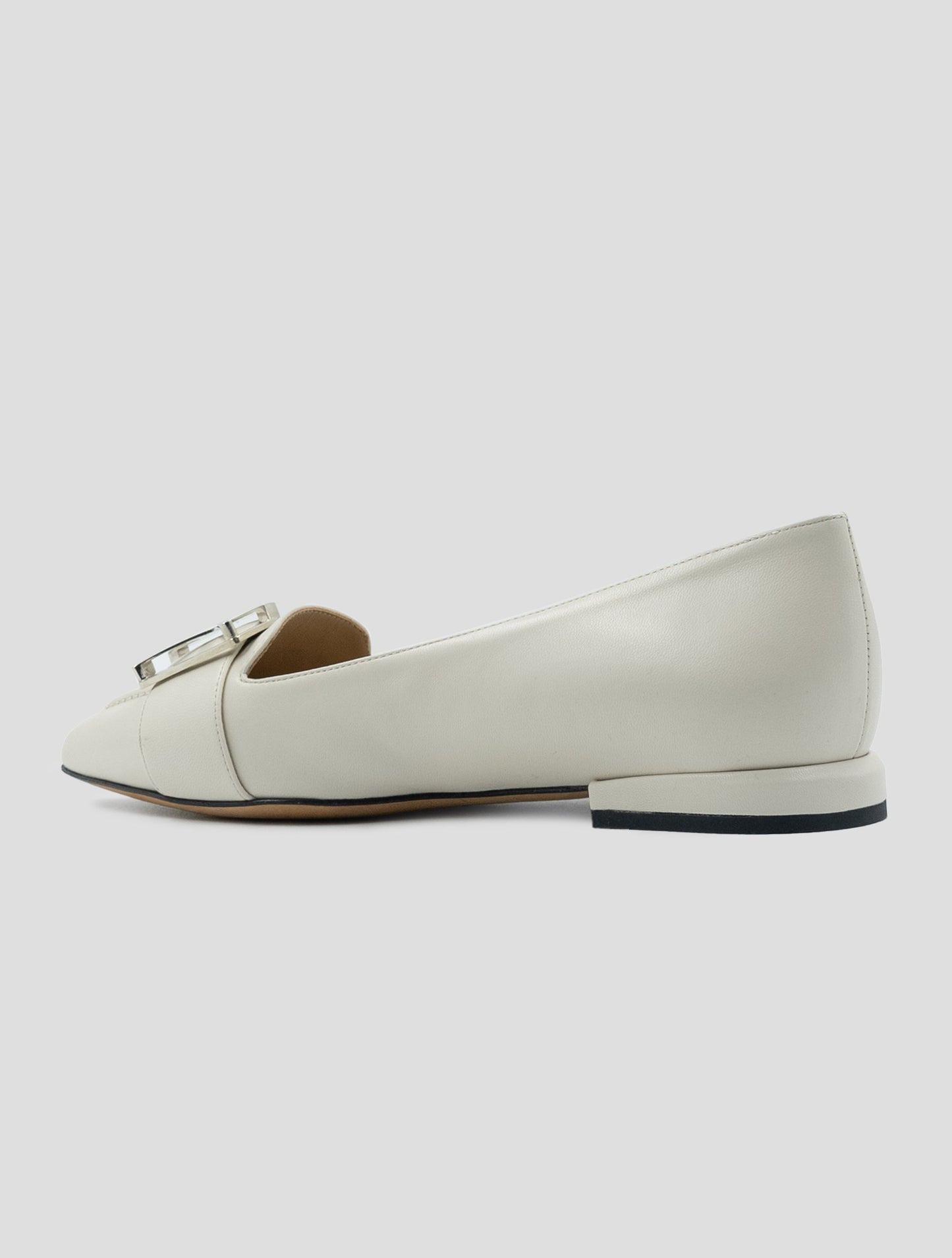 Kiton Beige Leather Ballerina