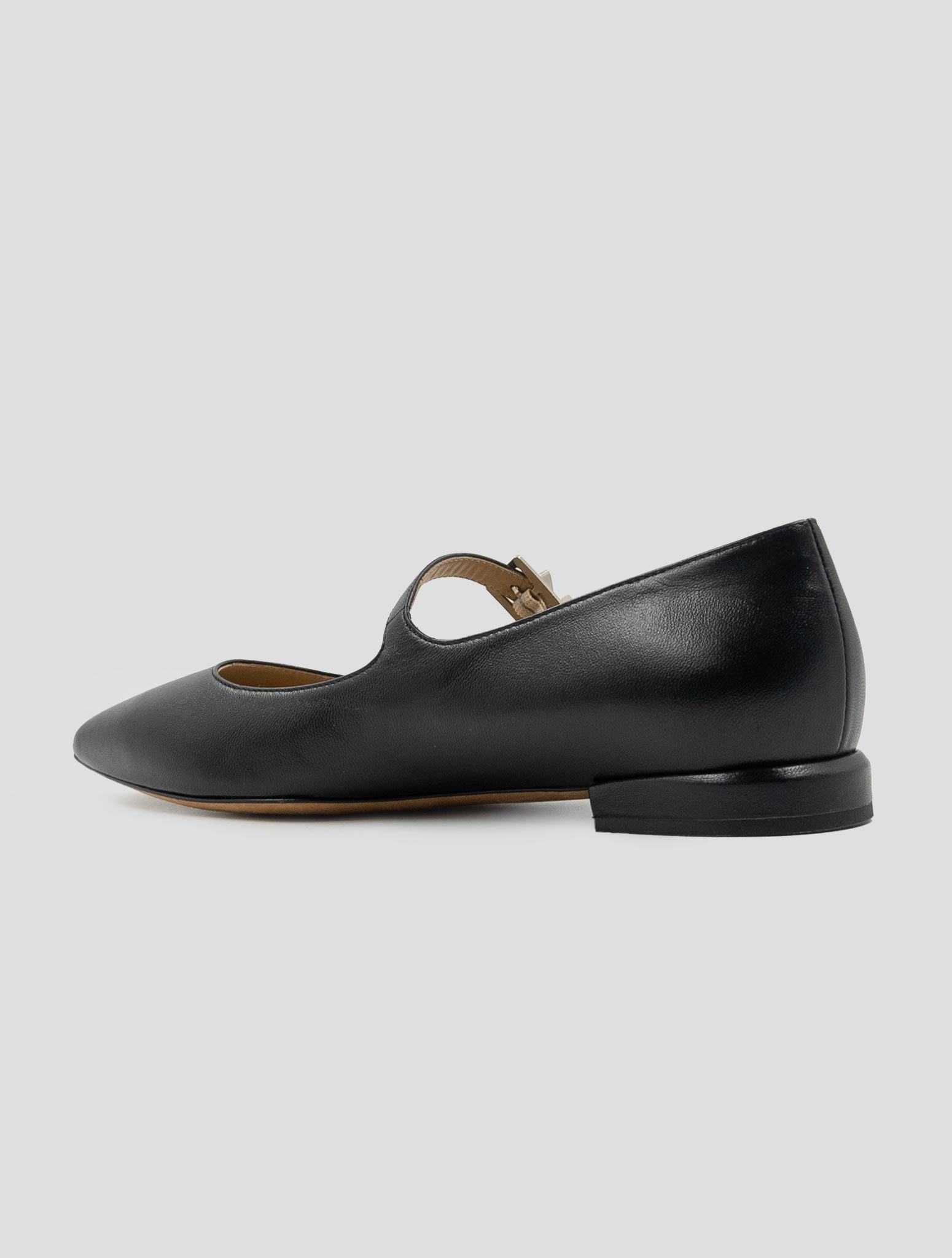Kiton Black Leather Ballerina