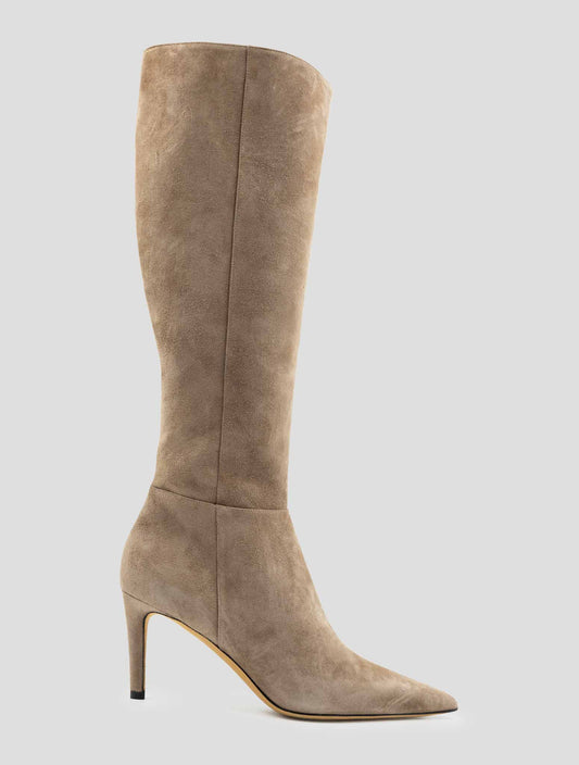 Kiton Brown Leather Suede Boots