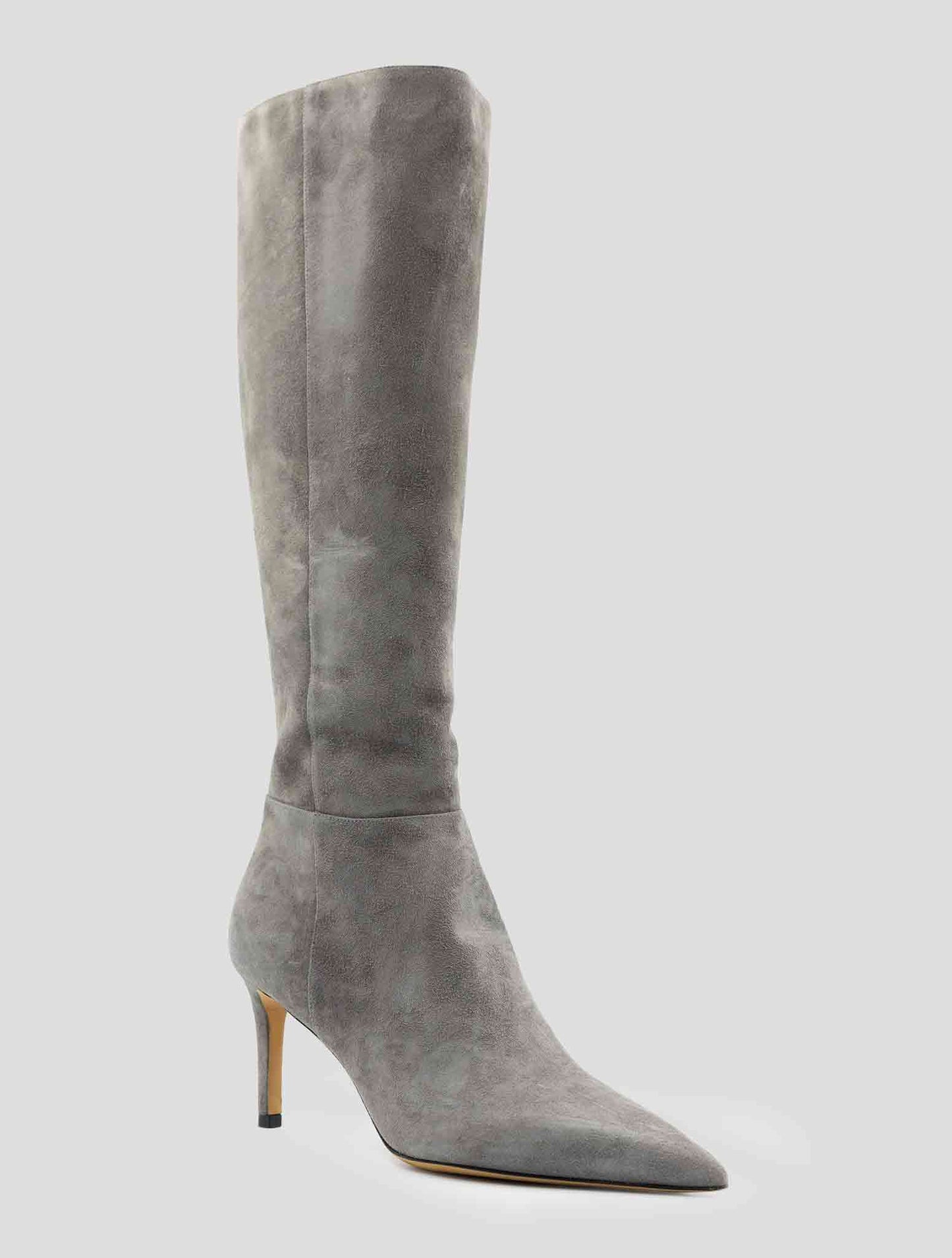 Kiton Gray Leather Suede Boots