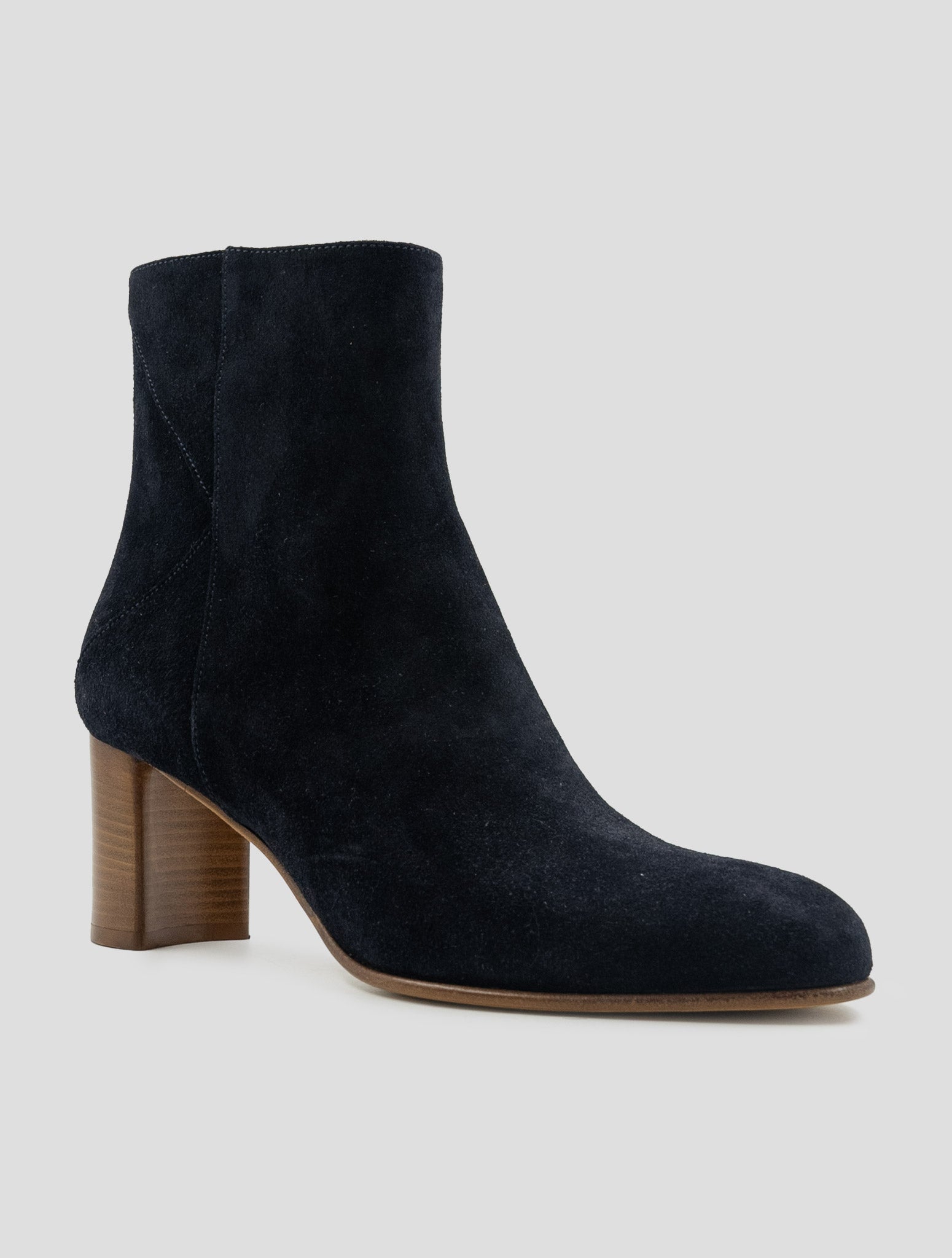 Kiton Dark Blue Leather Suede Boots