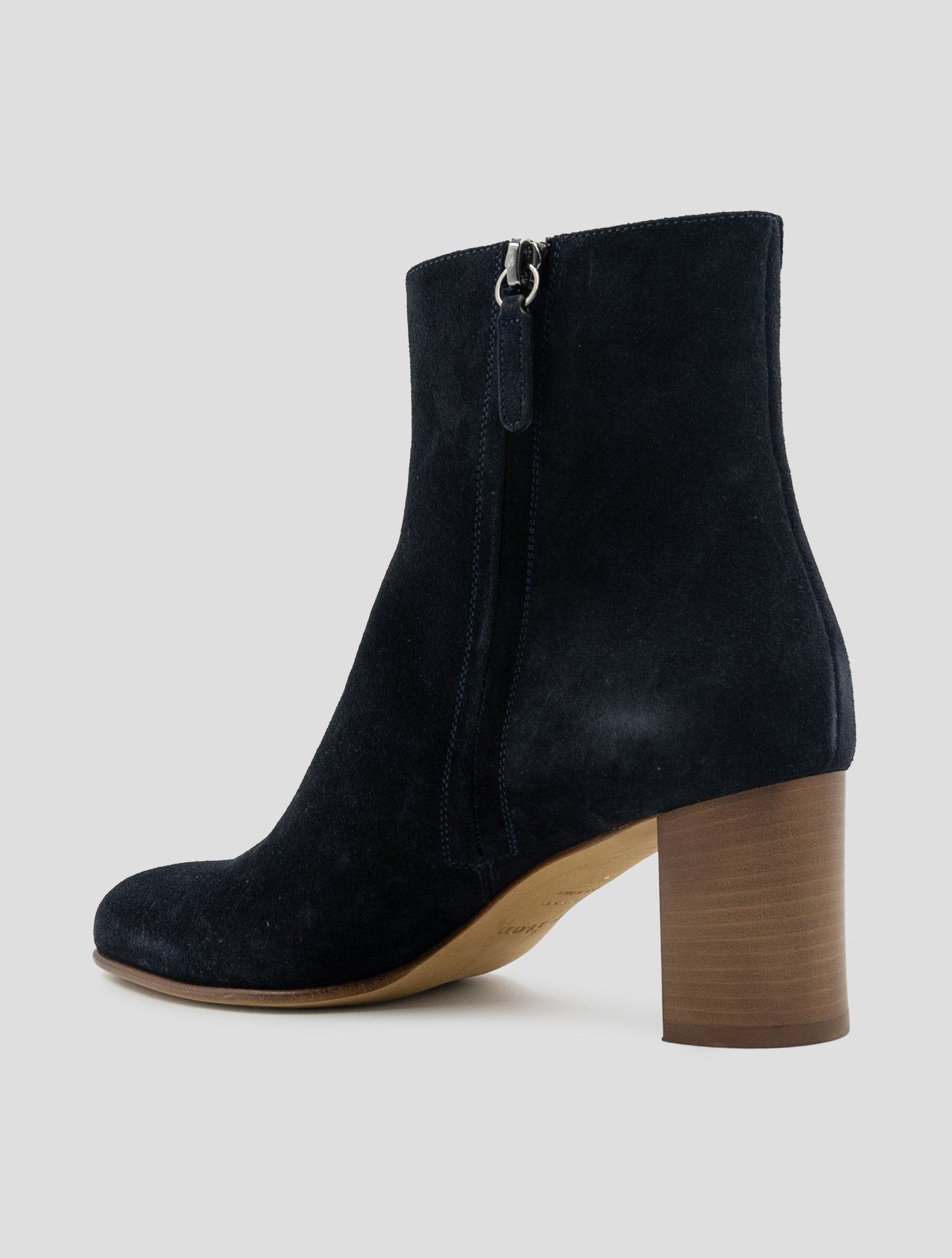 Kiton Dark Blue Leather Suede Boots